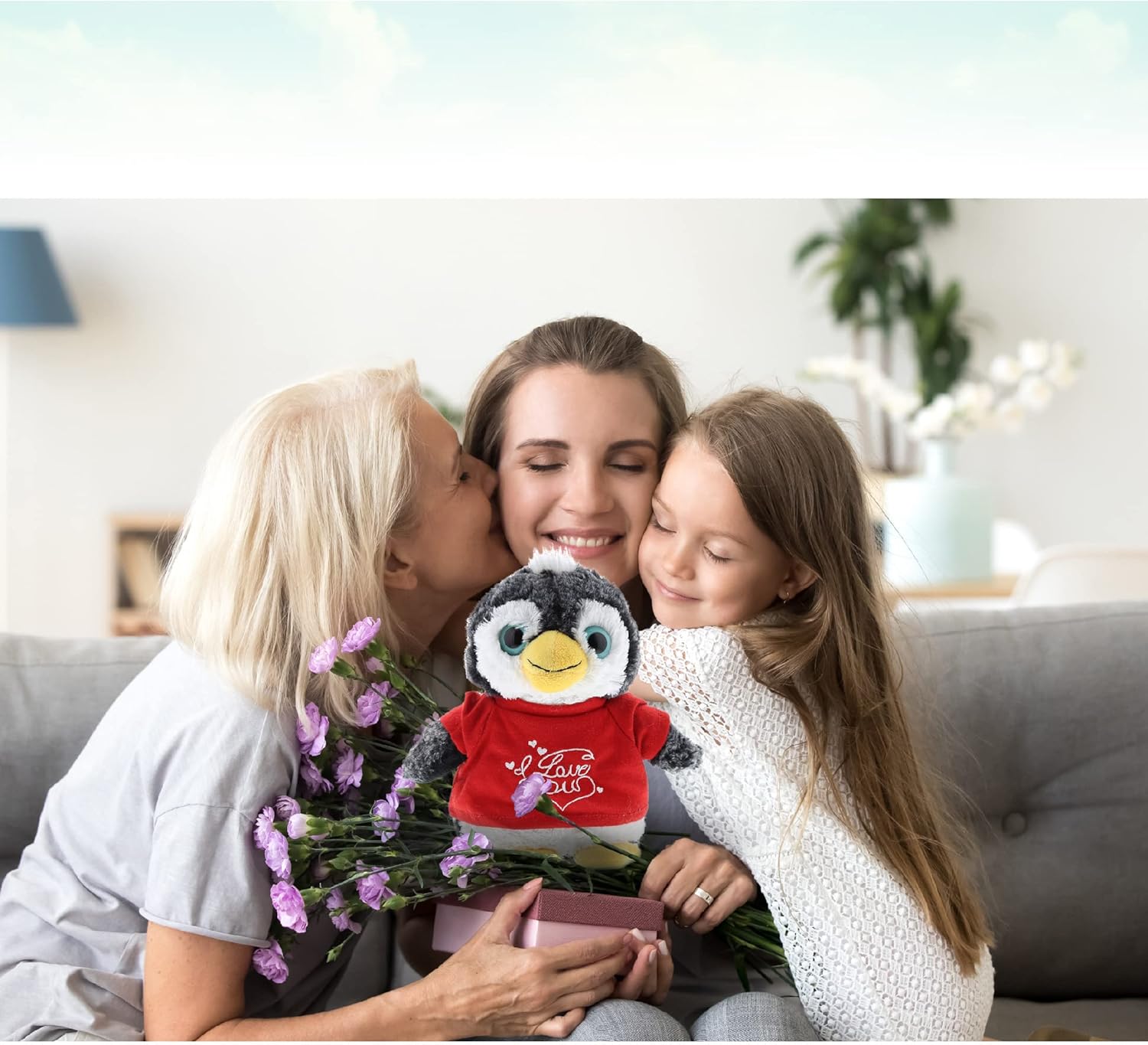 DolliBu I Love You Valentine Plush Penguin - 9 Inches Cute Stuffed Animal