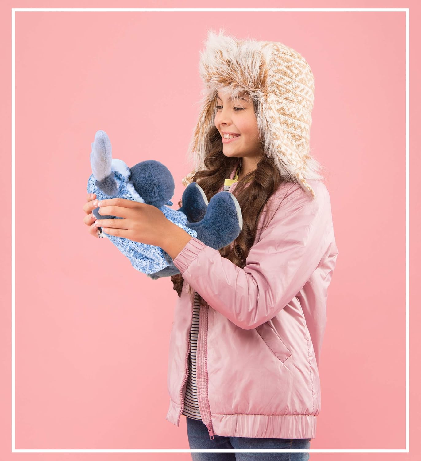 Puzzled DolliBu Plush Moose with Sweater and Hat - 9 Inches