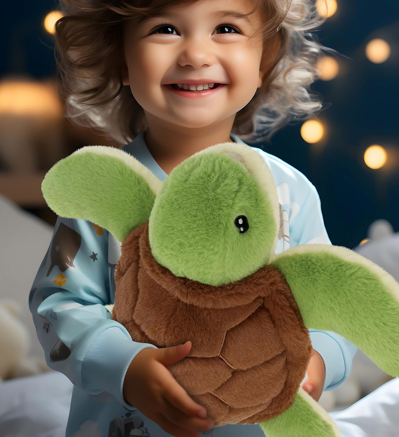 DolliBu Sea Turtle Plush Toy 12 Inches Soft Huggable Stuffed Animal