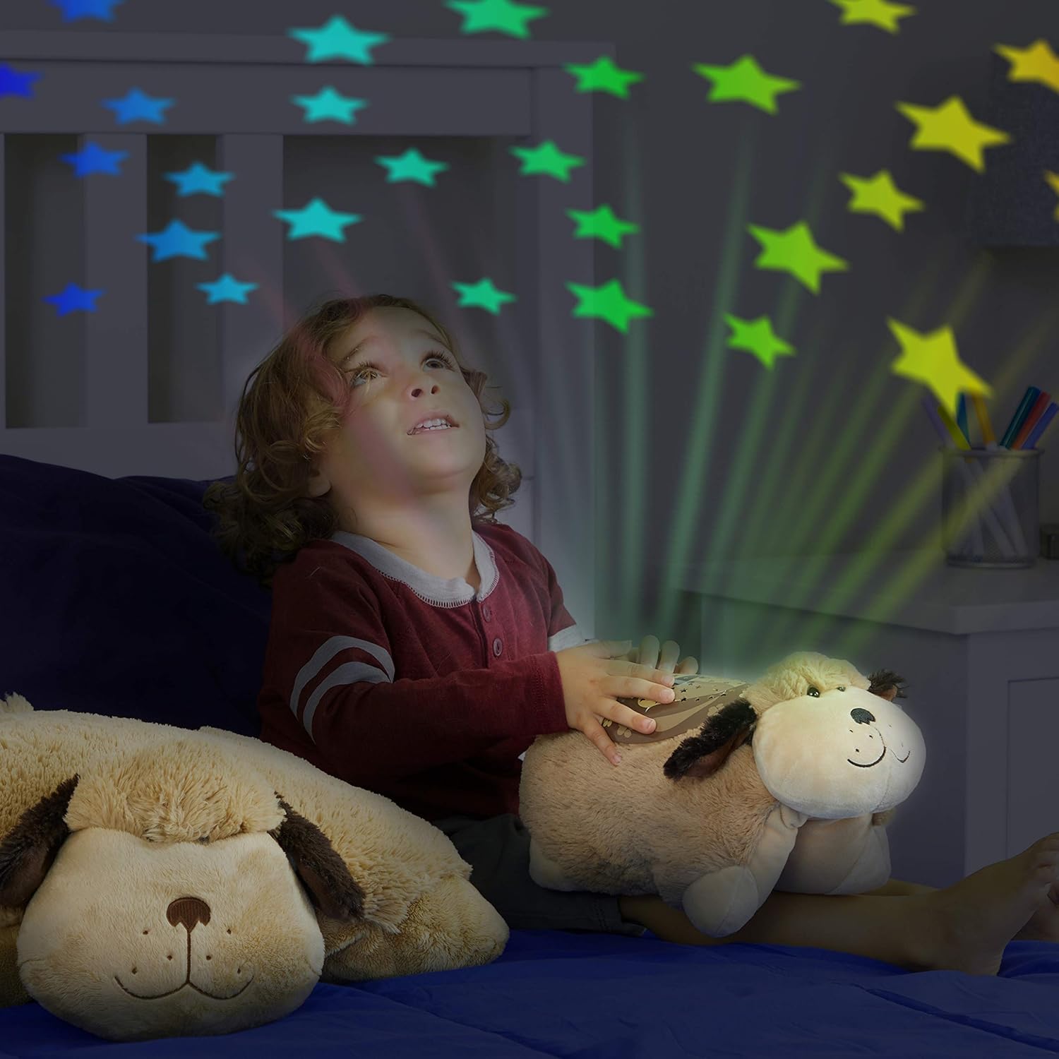Pillow Pets Signature Snuggly Puppy Sleeptime Lite Brown