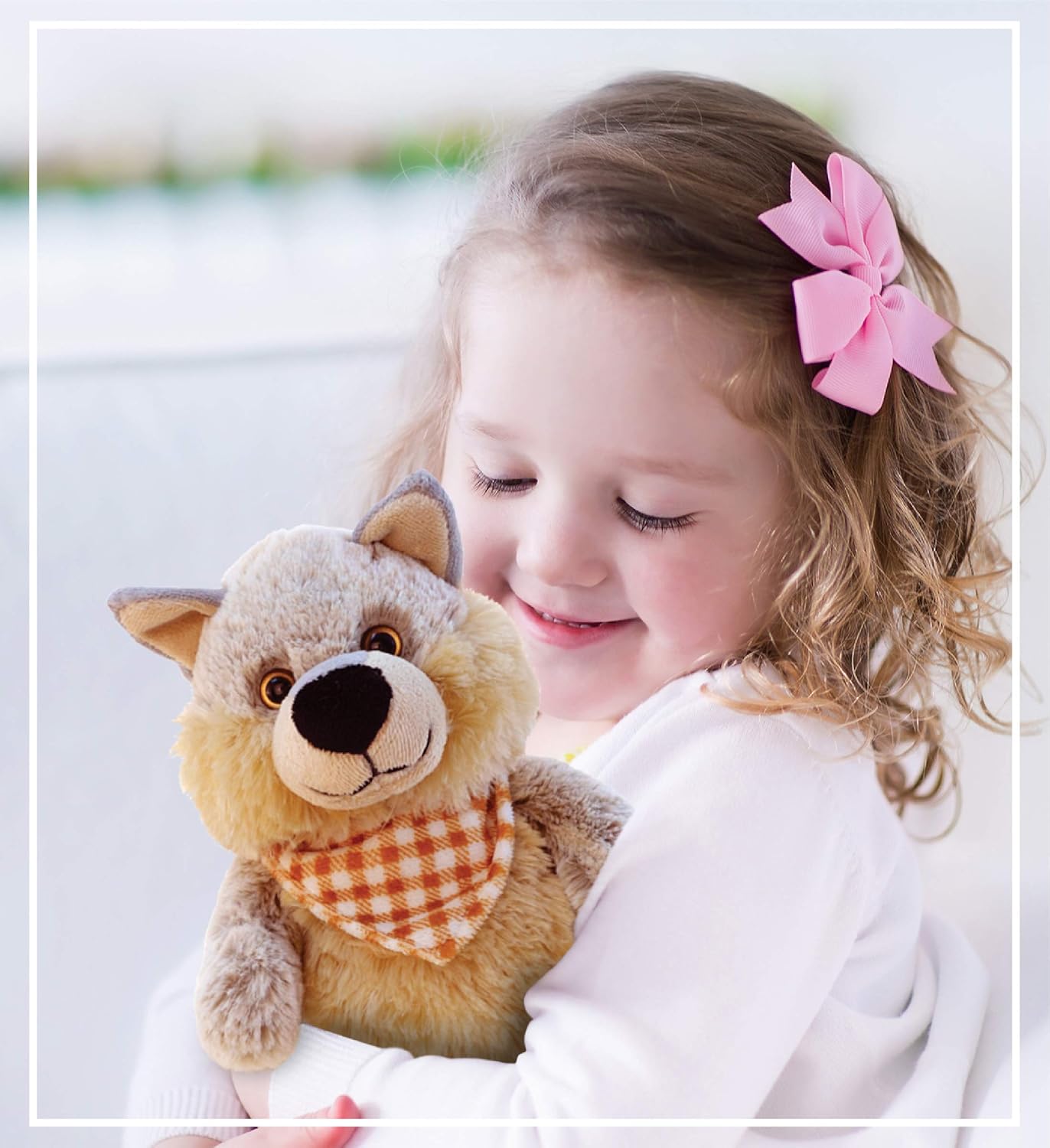 Puzzled DolliBu Plush Wolf Stuffed Animal - 9 Inches