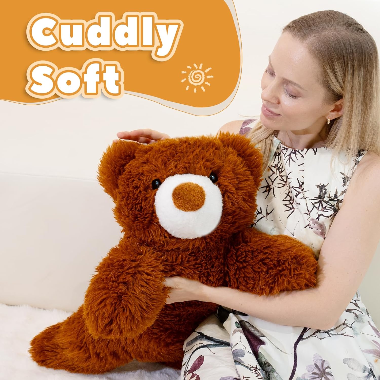 Brown Bear Plush Stuffed Animal 20 Inches Cute Toy