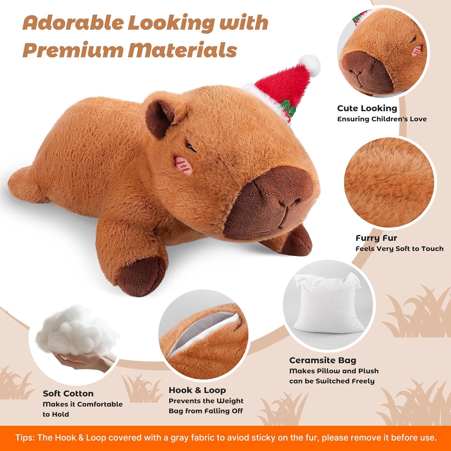 Bobbie Laxi 25 Capybara Weighted Plush Toy