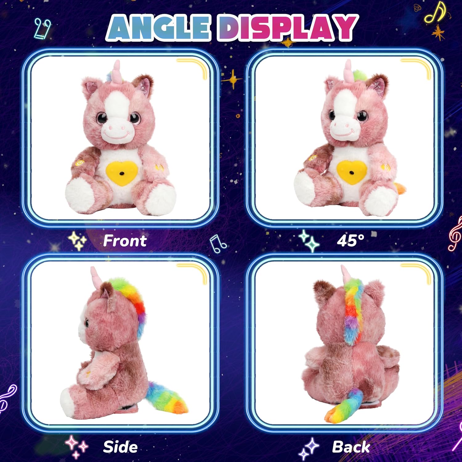 Cuteoy Plush Unicorn Star Projector Night Light 1