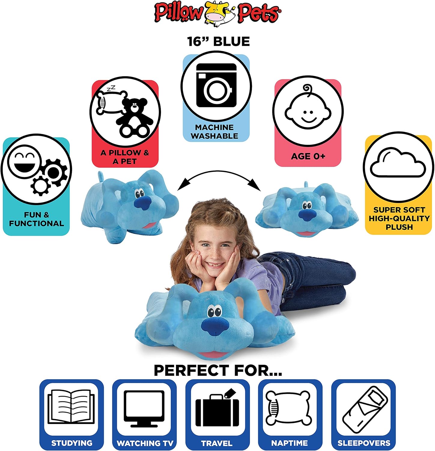 Pillow Pets Blues Clues 16 Plush Dog Toy 1