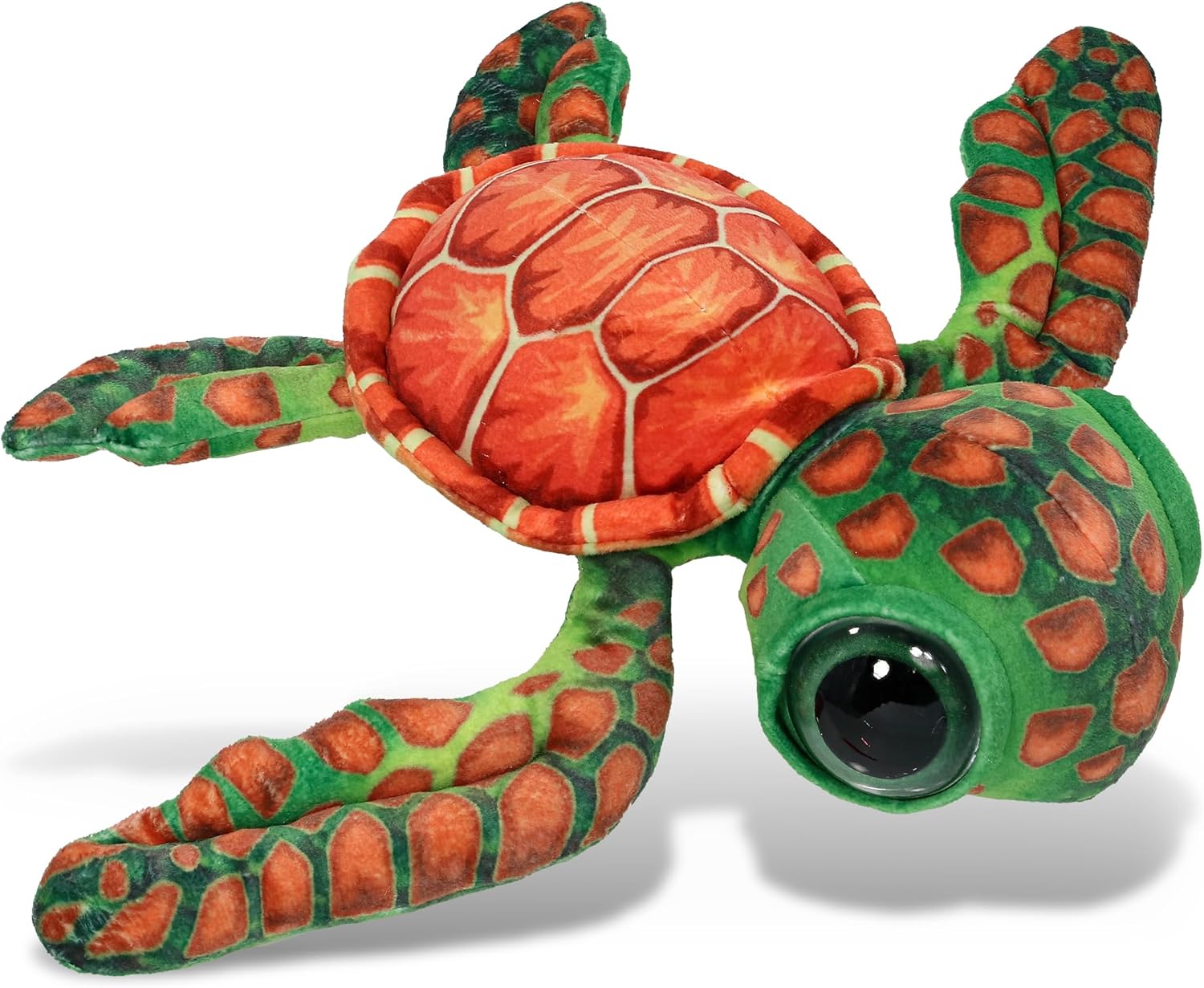 DolliBu Orange Sea Turtle Soft Plush Stuffed Animal