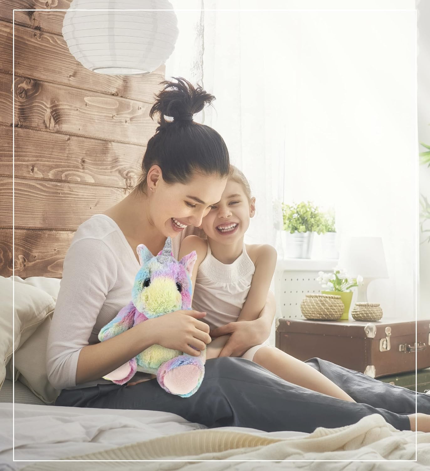 DolliBu Plush Unicorn - Soft Huggable 9 Inch Rainbow Toy