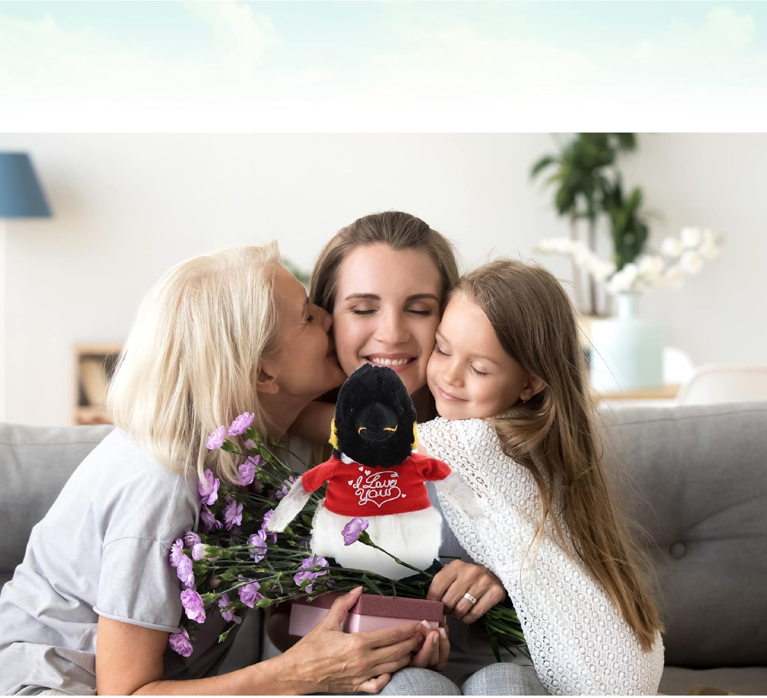 DolliBu I Love You Valentine Emperor Penguin Plush