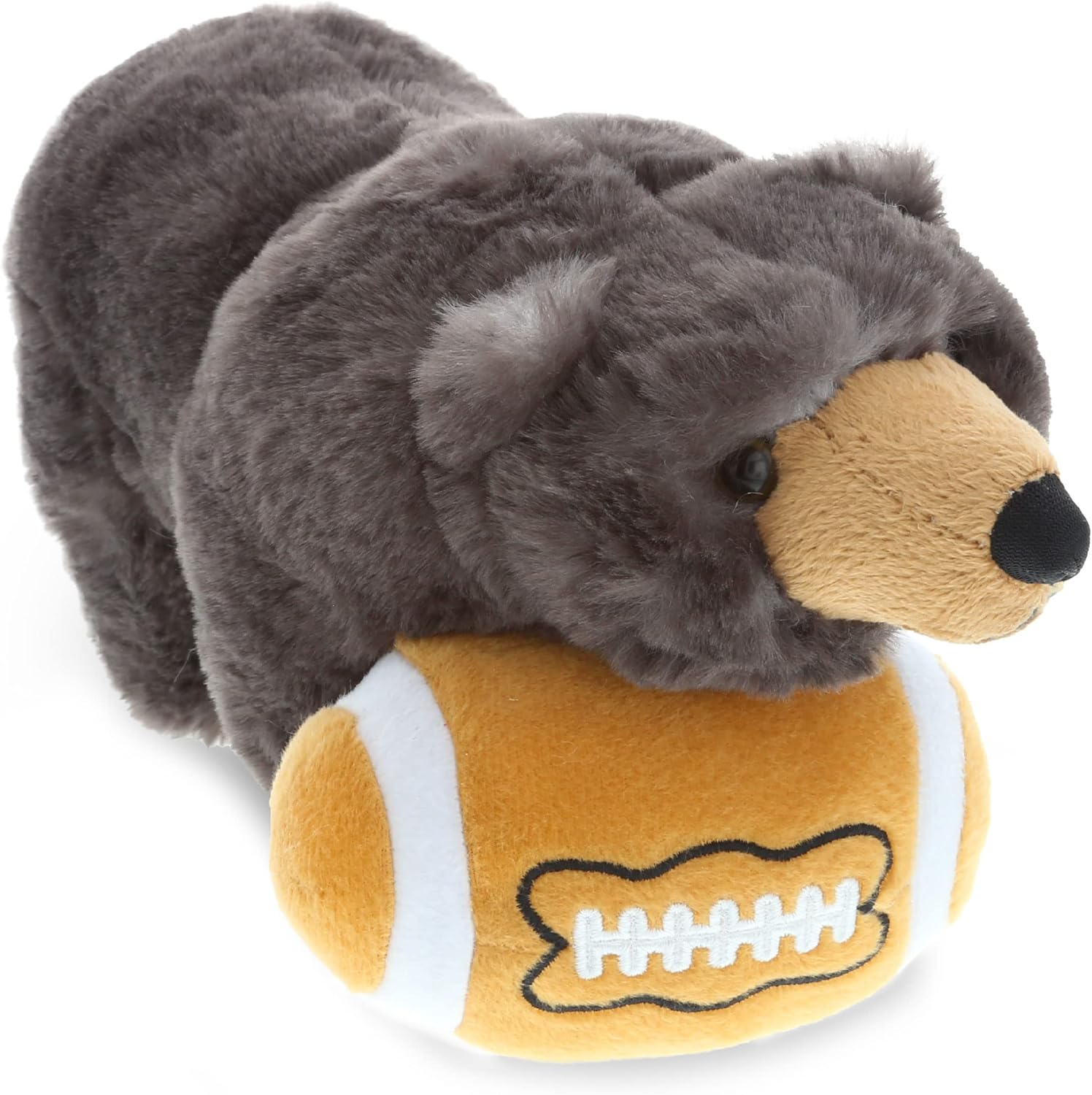 DolliBu 11 Inch Black Bear Plush with Football