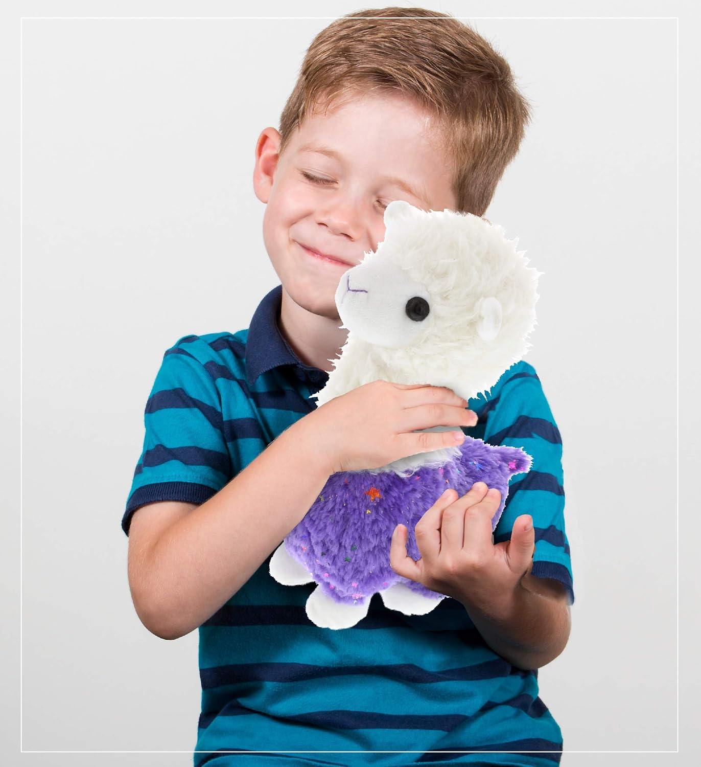 DolliBu Sparkle Purple Llama Plush 115 Inch Huggable Stuffed Animal