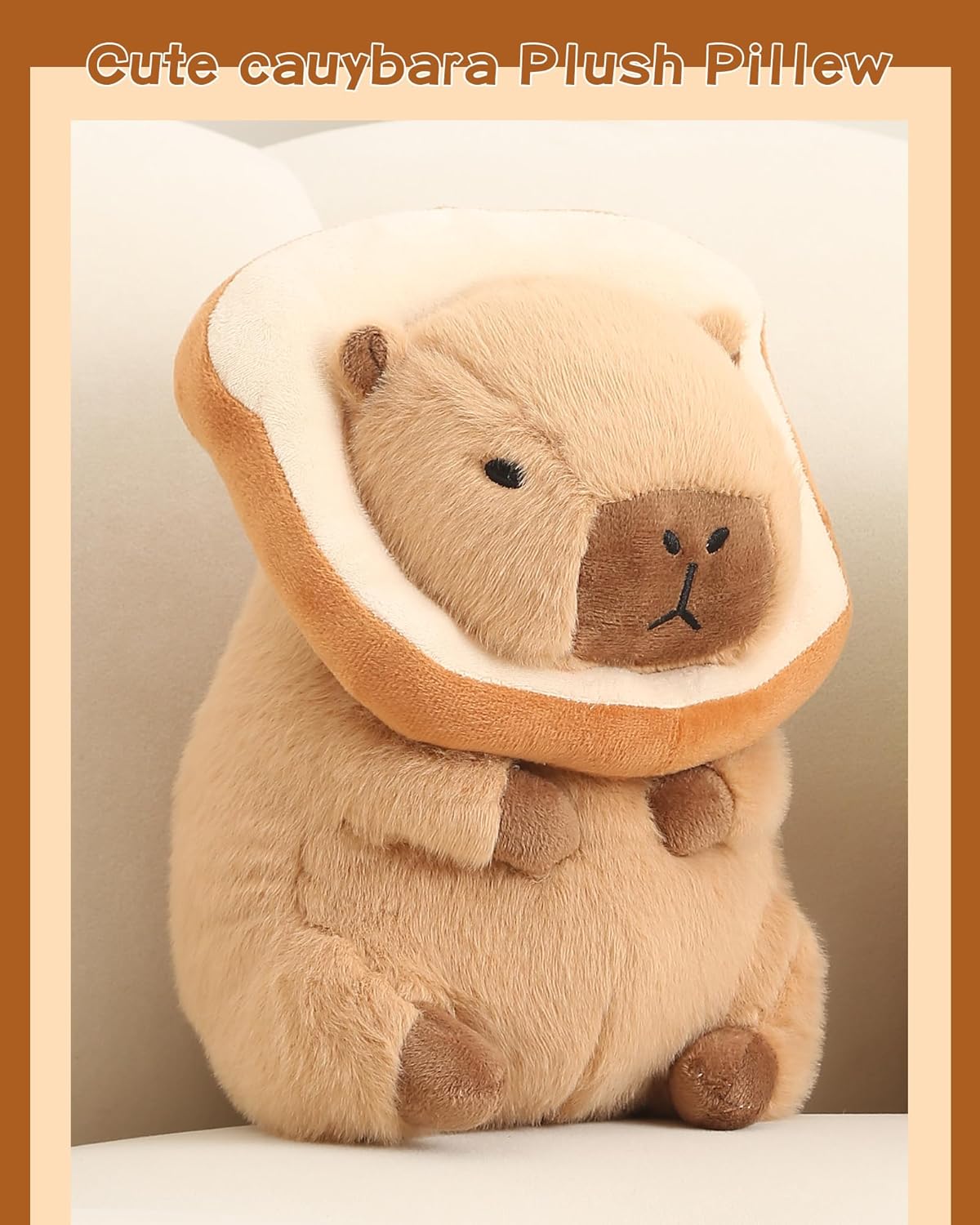 Bestsea Cute Capybara Plush Pillow 12 Inch