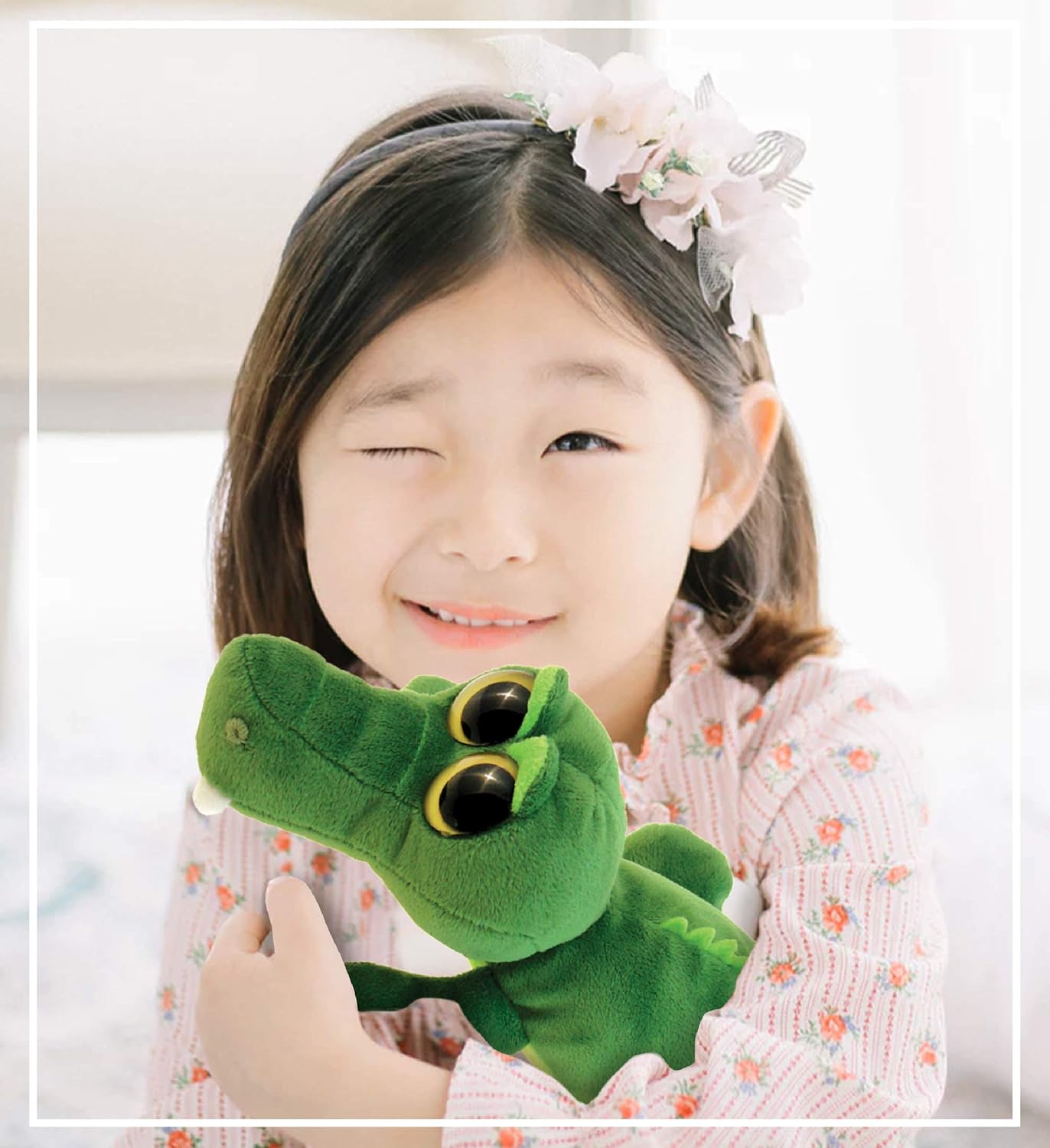 DolliBu Green Alligator Plush Stuffed Animal - 6 Inches