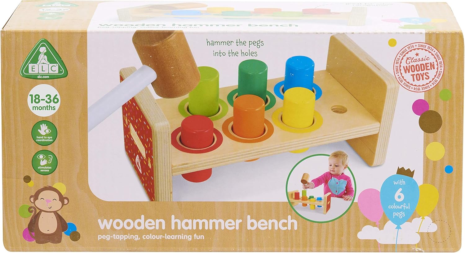 Early Learning Centre Wooden Hammer Bench for Kids 1