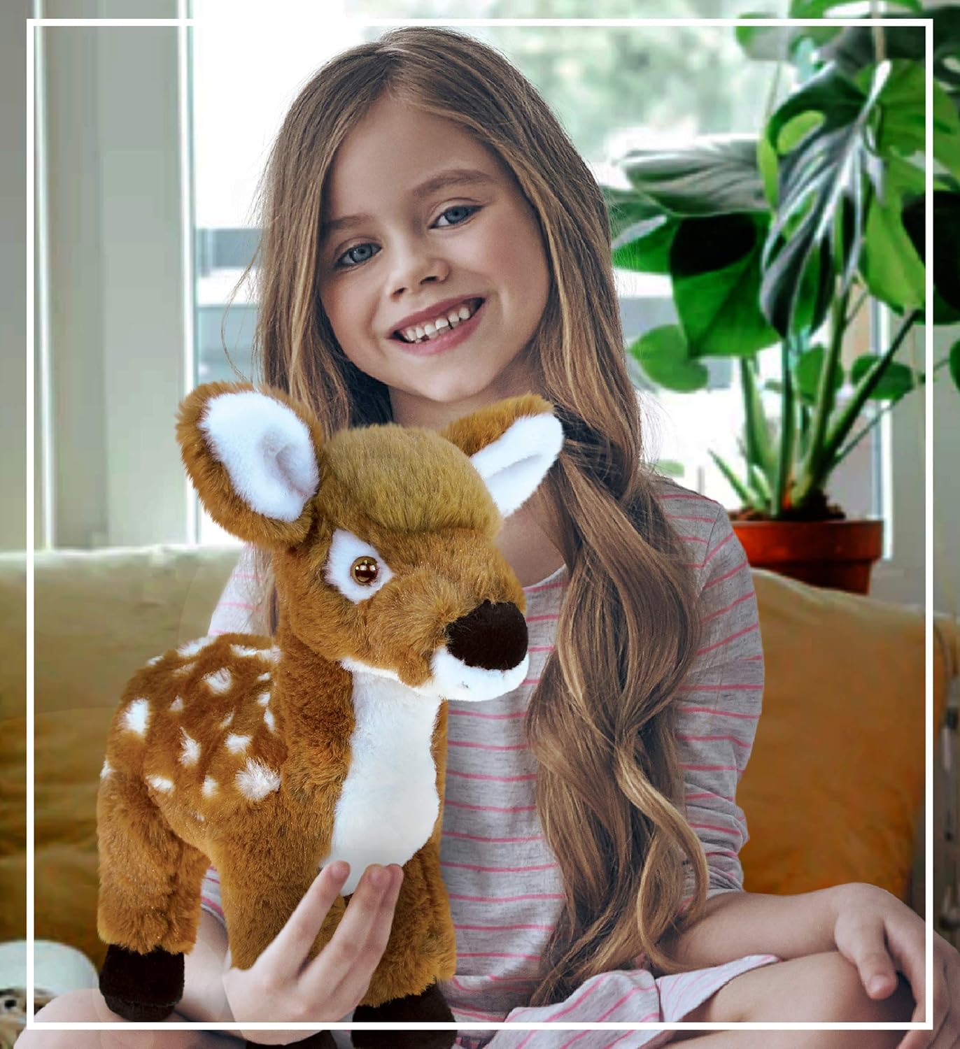 DolliBu Plush Deer Stuffed Animal - 125 Inch