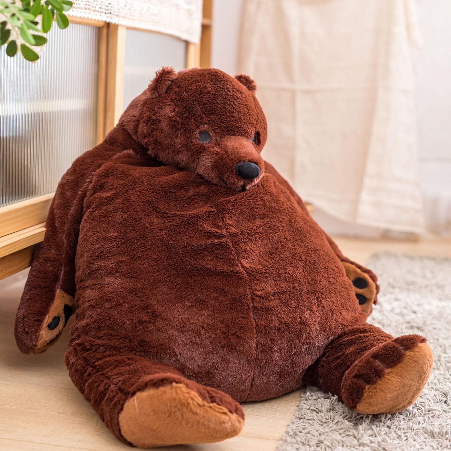 Sausudols Giant Plush Teddy Bear 315 Inch Dark Brown