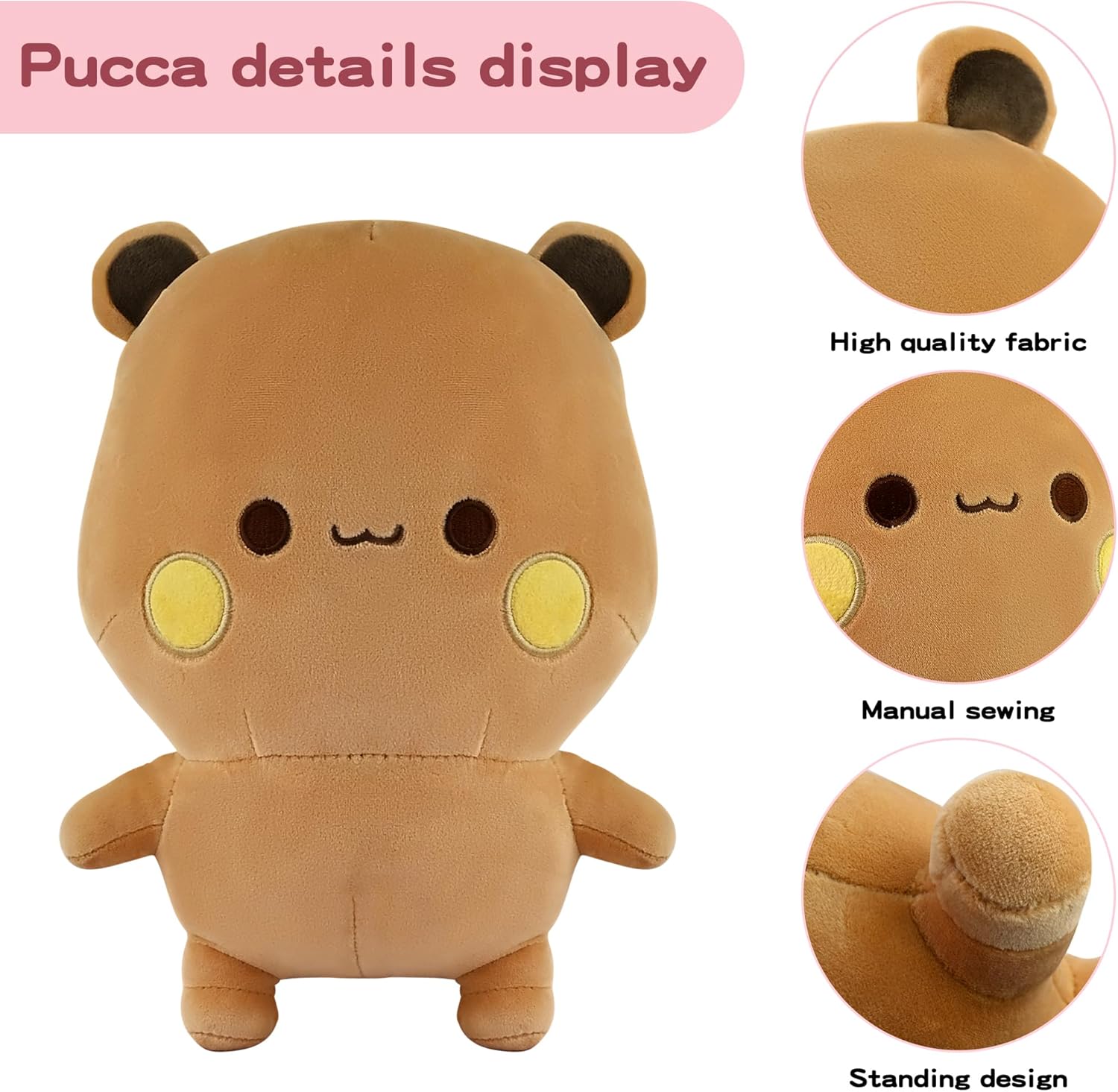 CEMELI 2 Pack White Bear and Brown Bear Plush Toys
