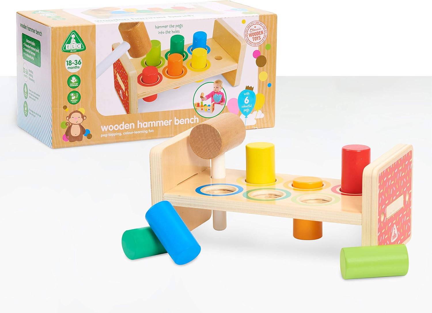 Early Learning Centre Wooden Hammer Bench for Kids 1