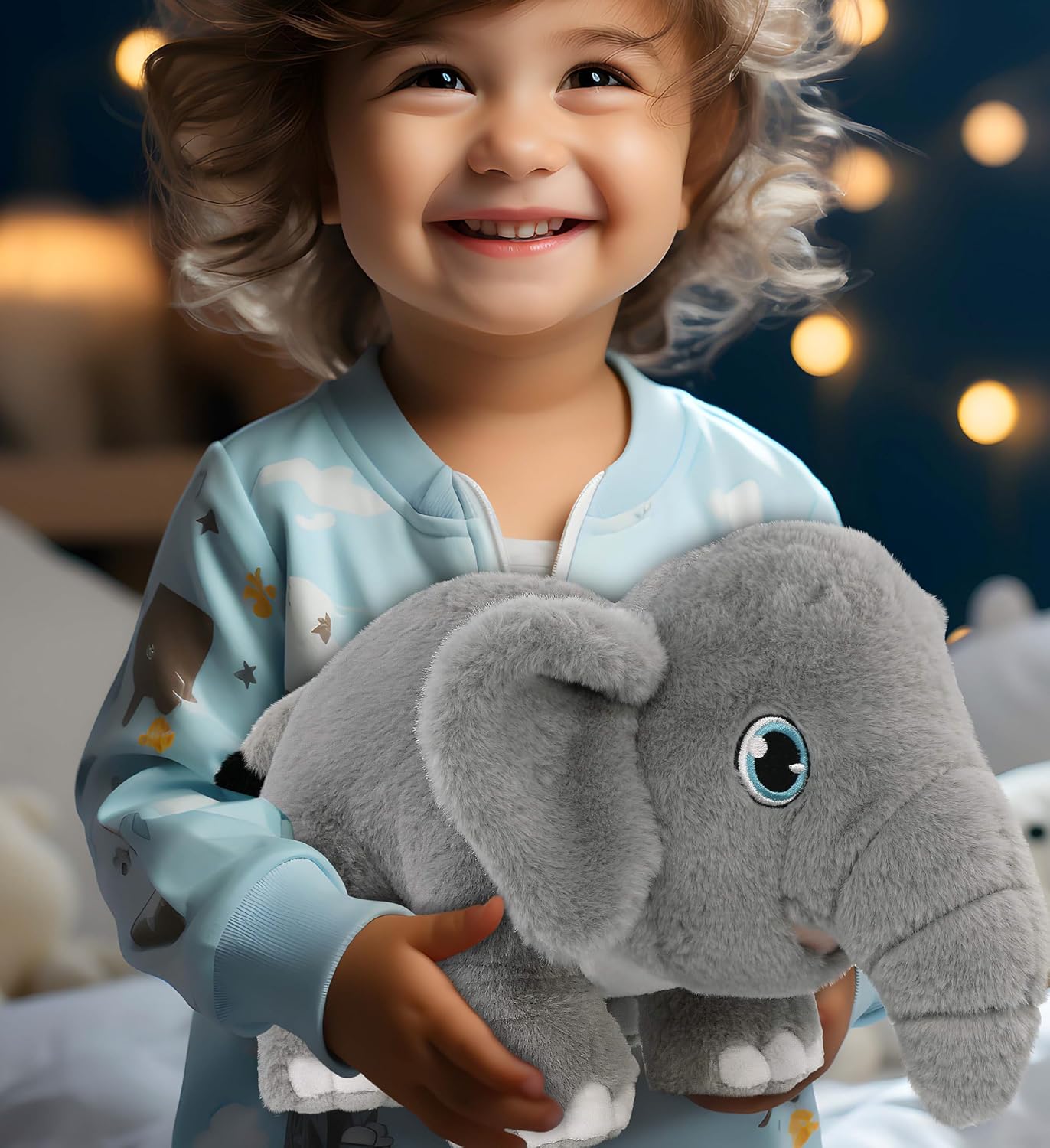 DolliBu Elephant Eco-Friendly Stuffed Animal 14 Inch