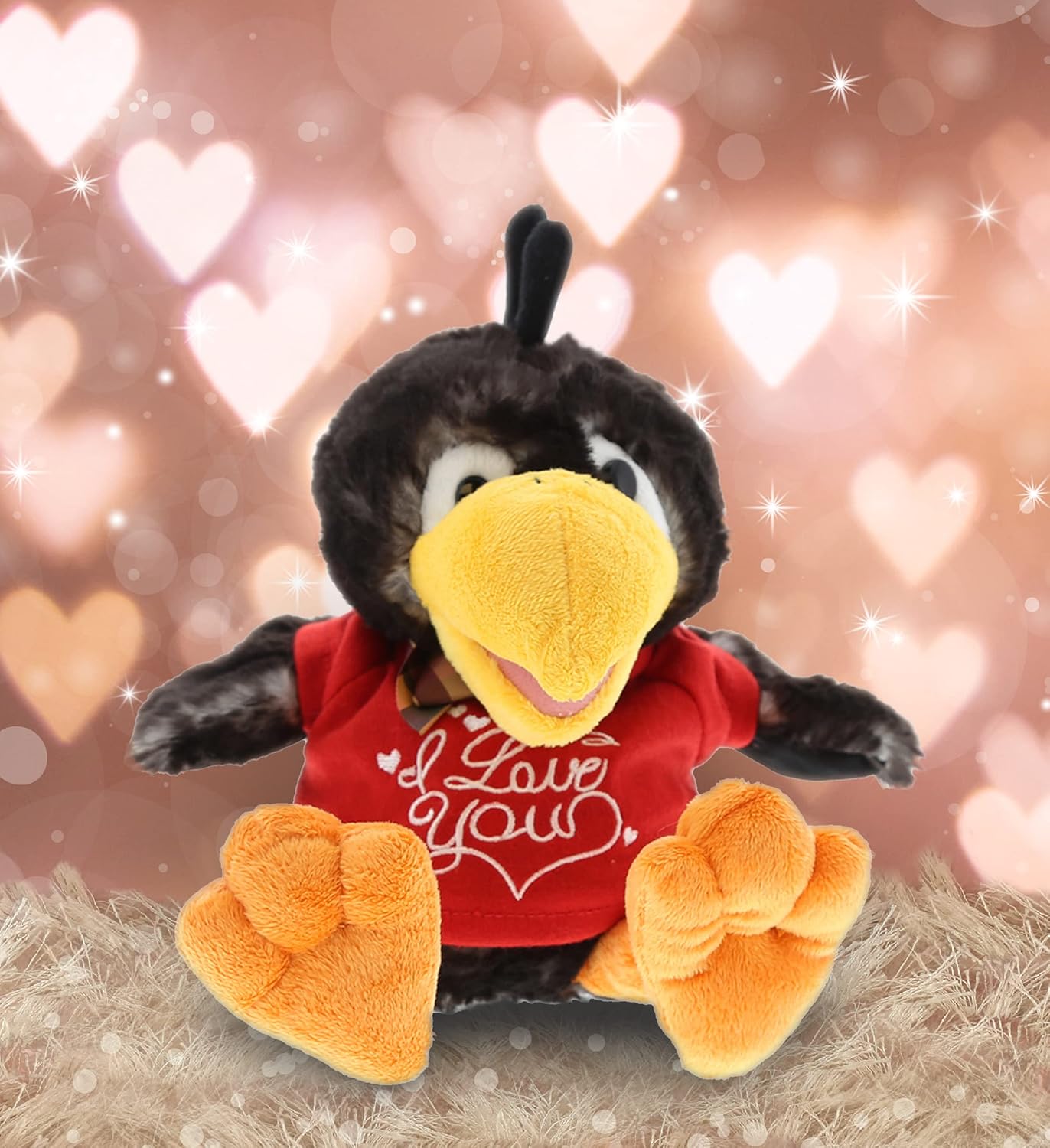 DolliBu I Love You Valentine Plush Sitting Crow - 95 Inches