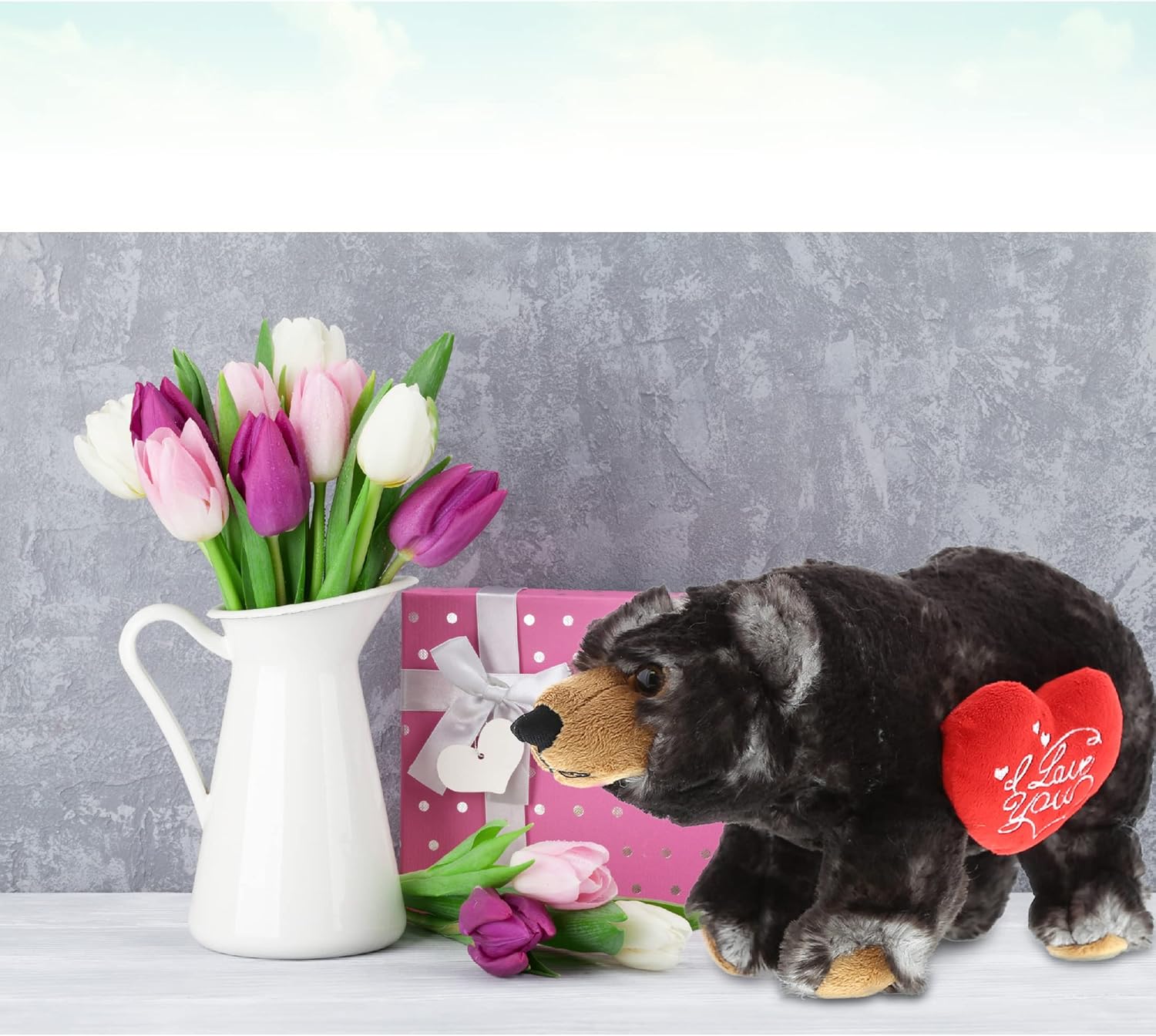 DolliBu I Love You Valentine Plush Bear - 11 Inches