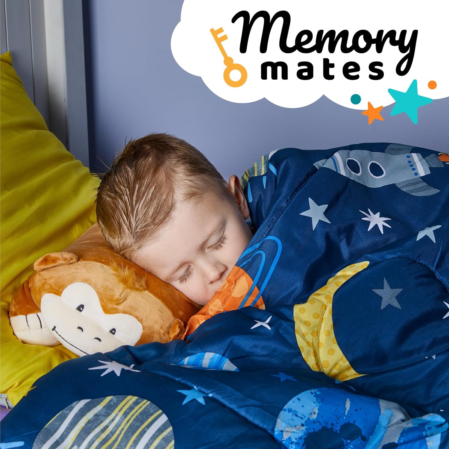 Cuddly Memory Foam Pillow Plush with Belly Pocket - Jesi The Monkey