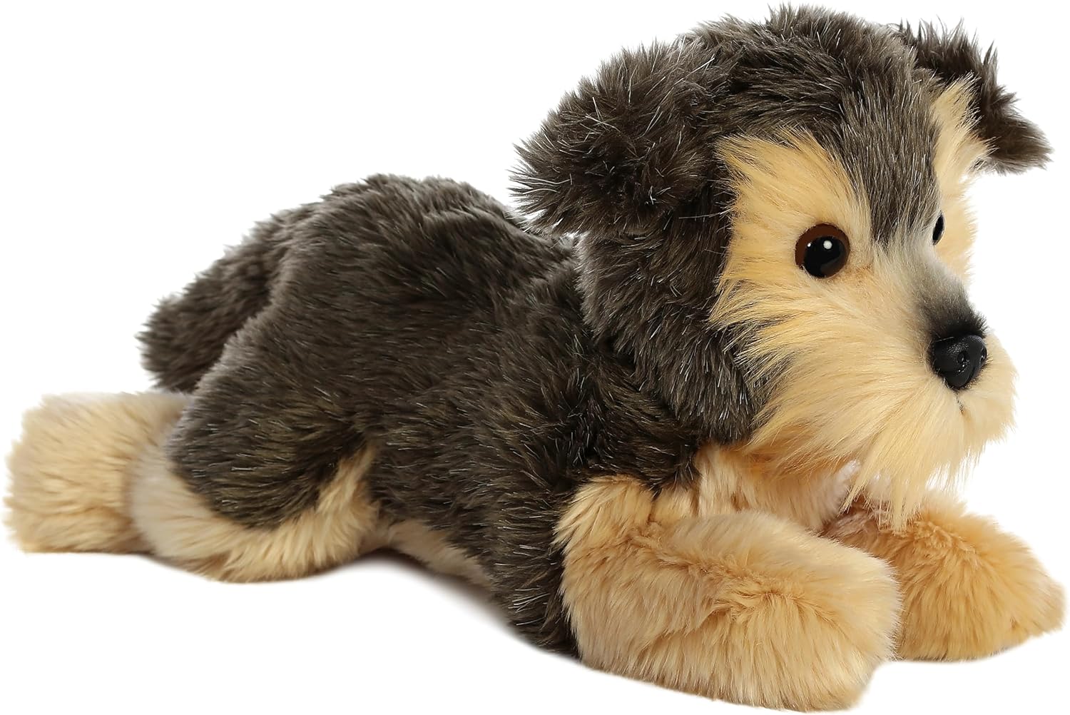 Aurora Adorable Flopsie Yorky Stuffed Animal - Gray 12 Inches