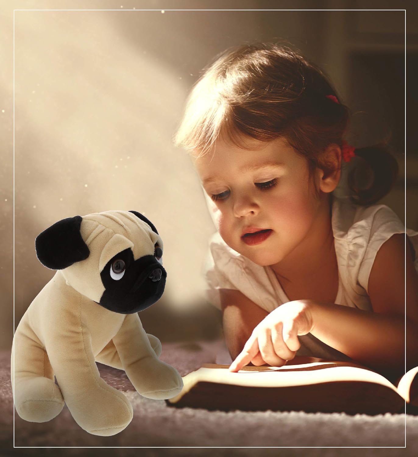 DolliBu Sitting Pug Plush Toy - 8 Inches 1