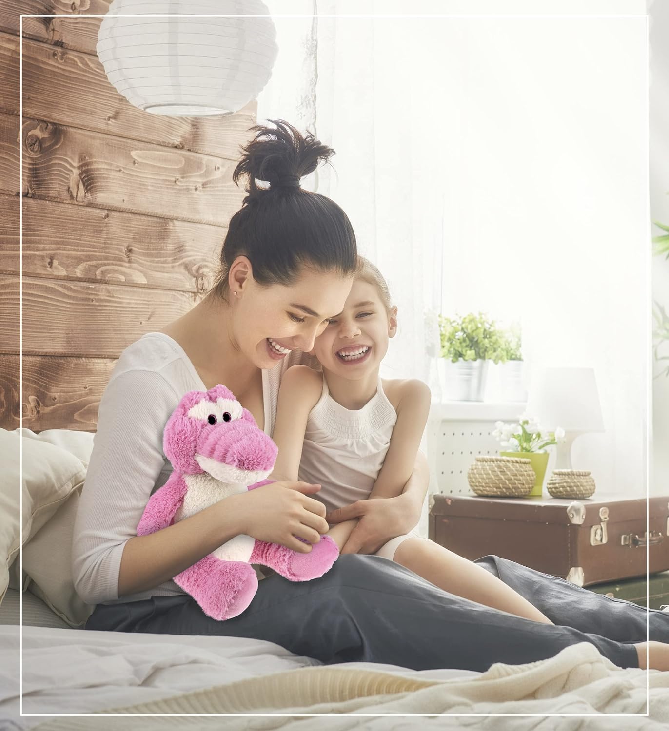 DolliBu Plush Alligator Stuffed Animal - 10 Inch Cute Huggable Pink Toy