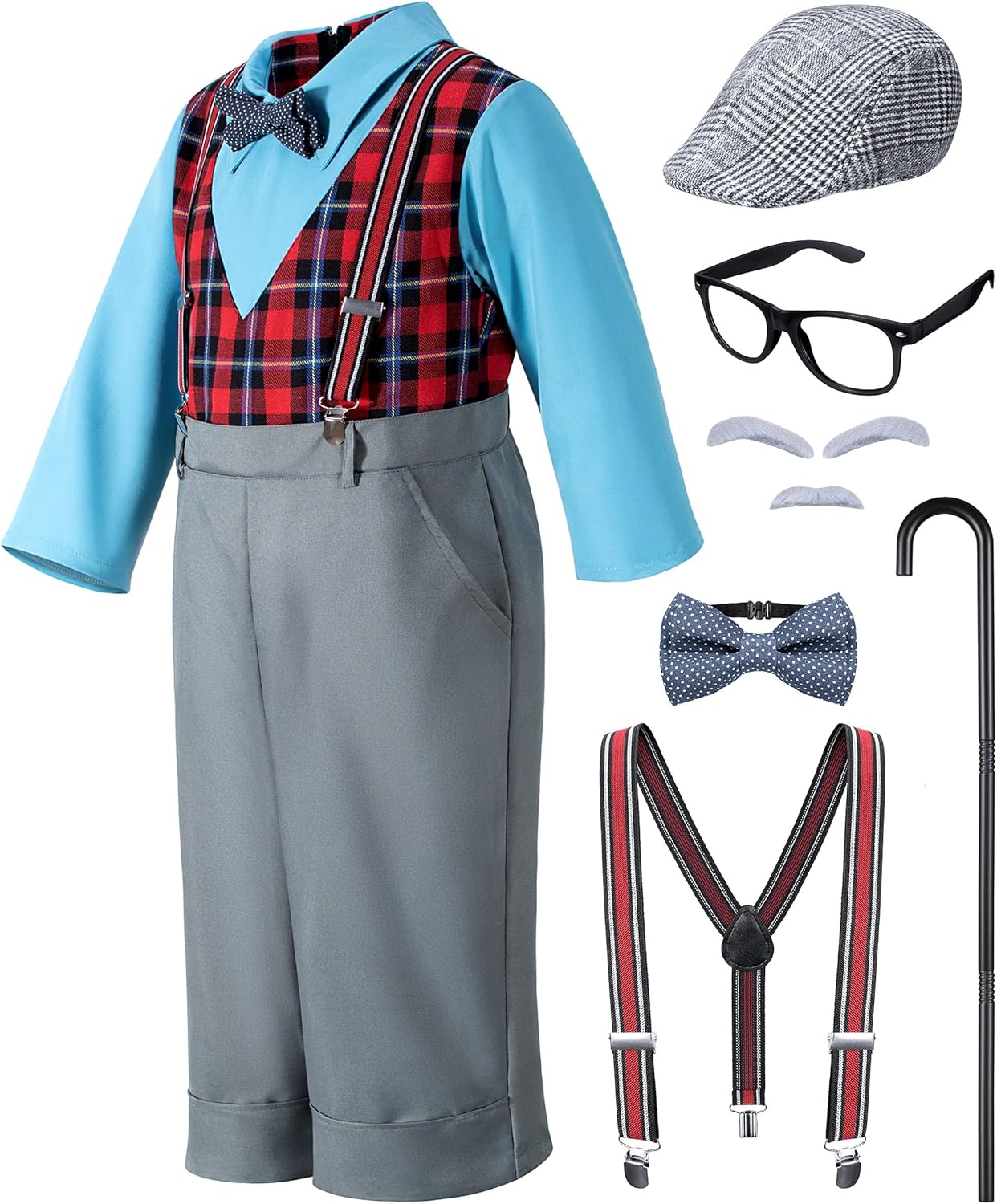 Bosvin Old Man Costume Set for Kids