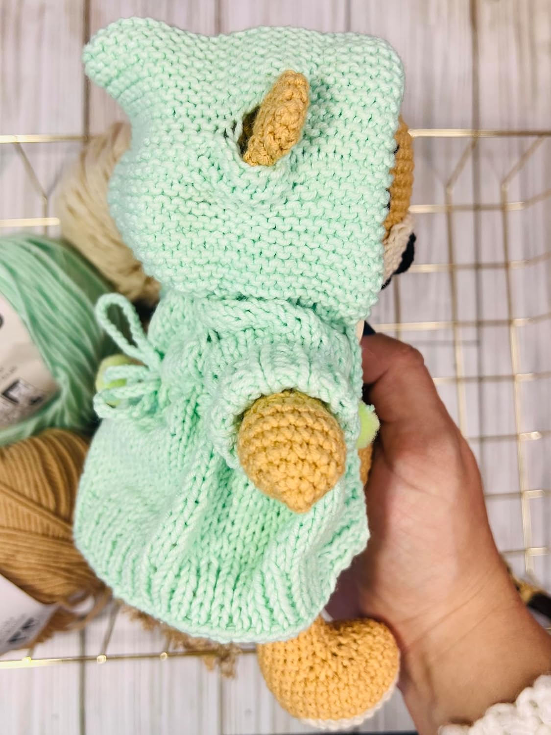 Handmade Teddy Bear Crochet Plushie Doll 10 Inches