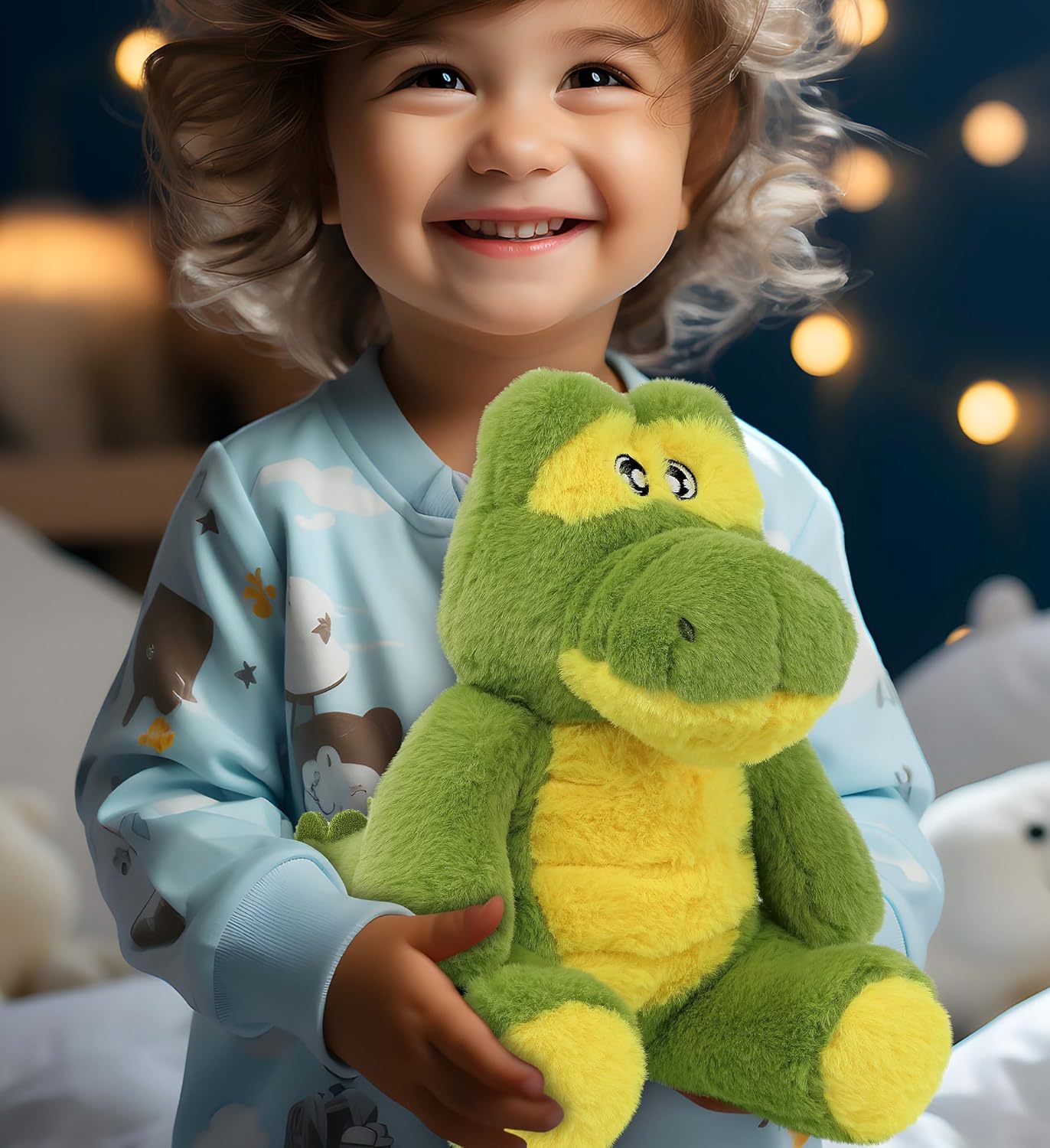 DolliBu Alligator Plush Toy Soft Eco-Friendly 9 Inches