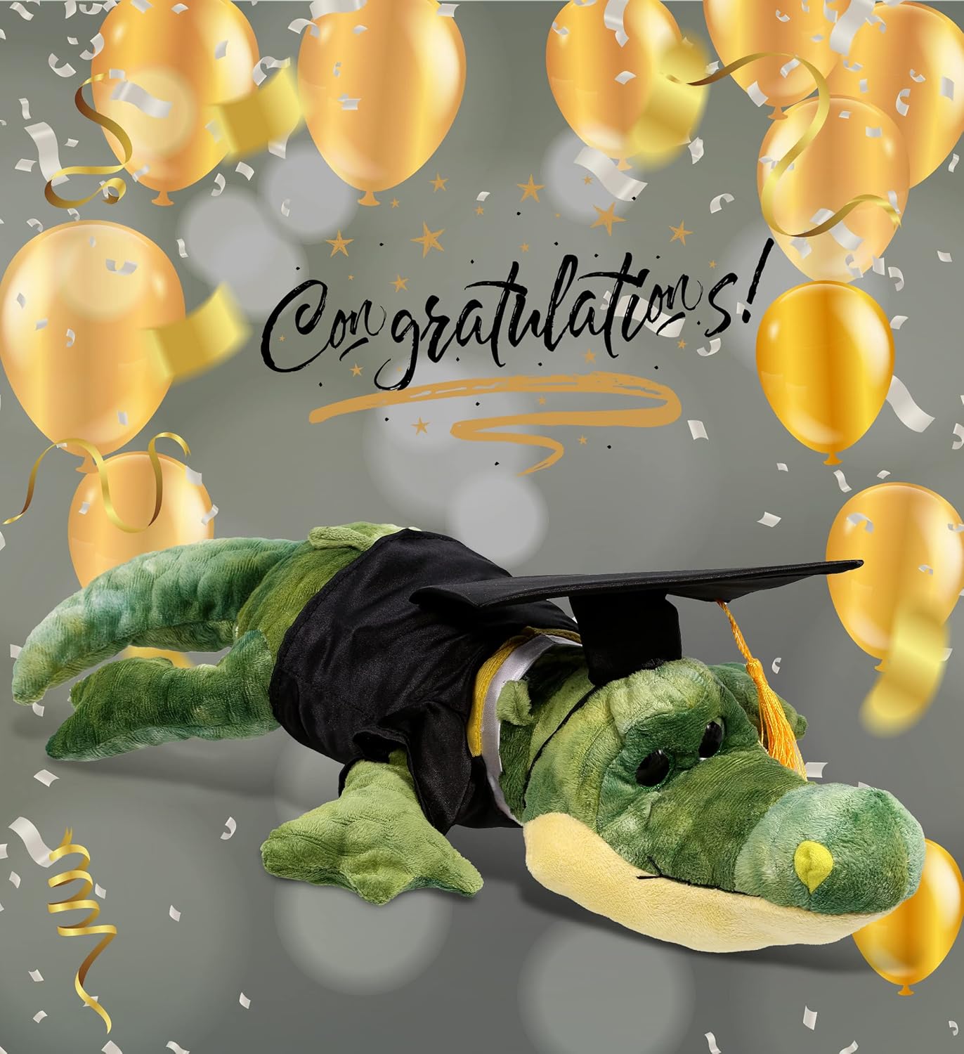 DolliBu Alligator Graduation Plush Toy - 18 Inches