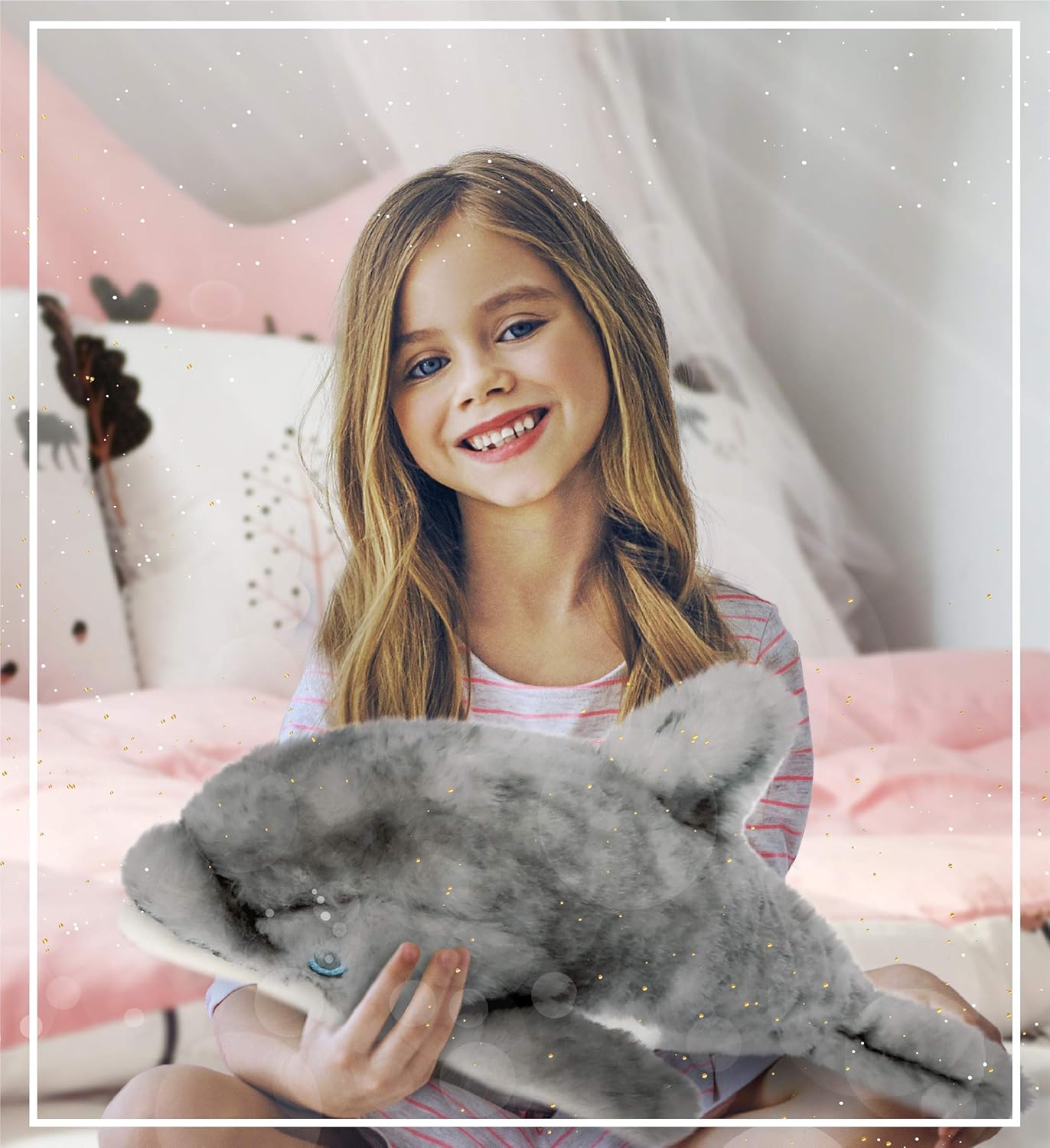 DolliBu Plush Dolphin Stuffed Animal - 165 Inch