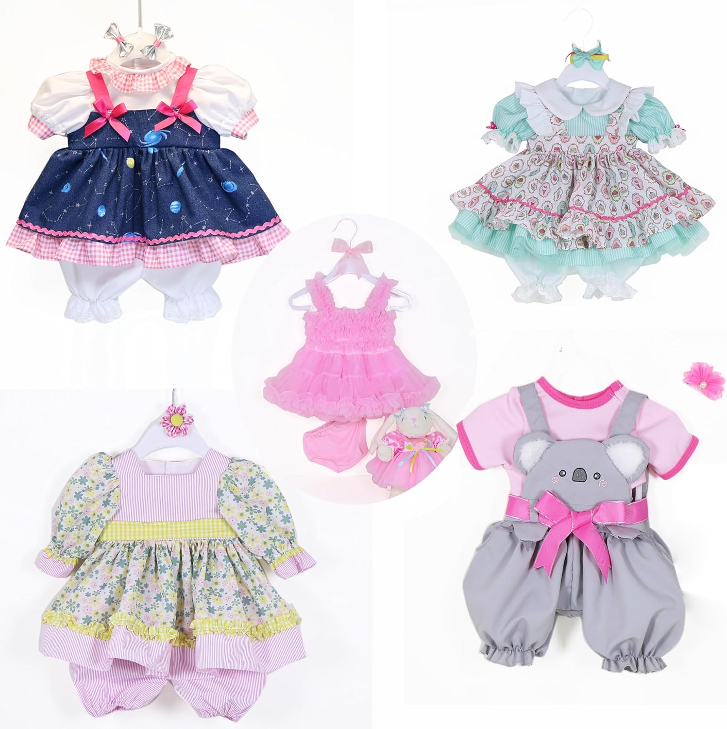 WAWA-HAOKEAI Reborn Doll Clothes Pink 1