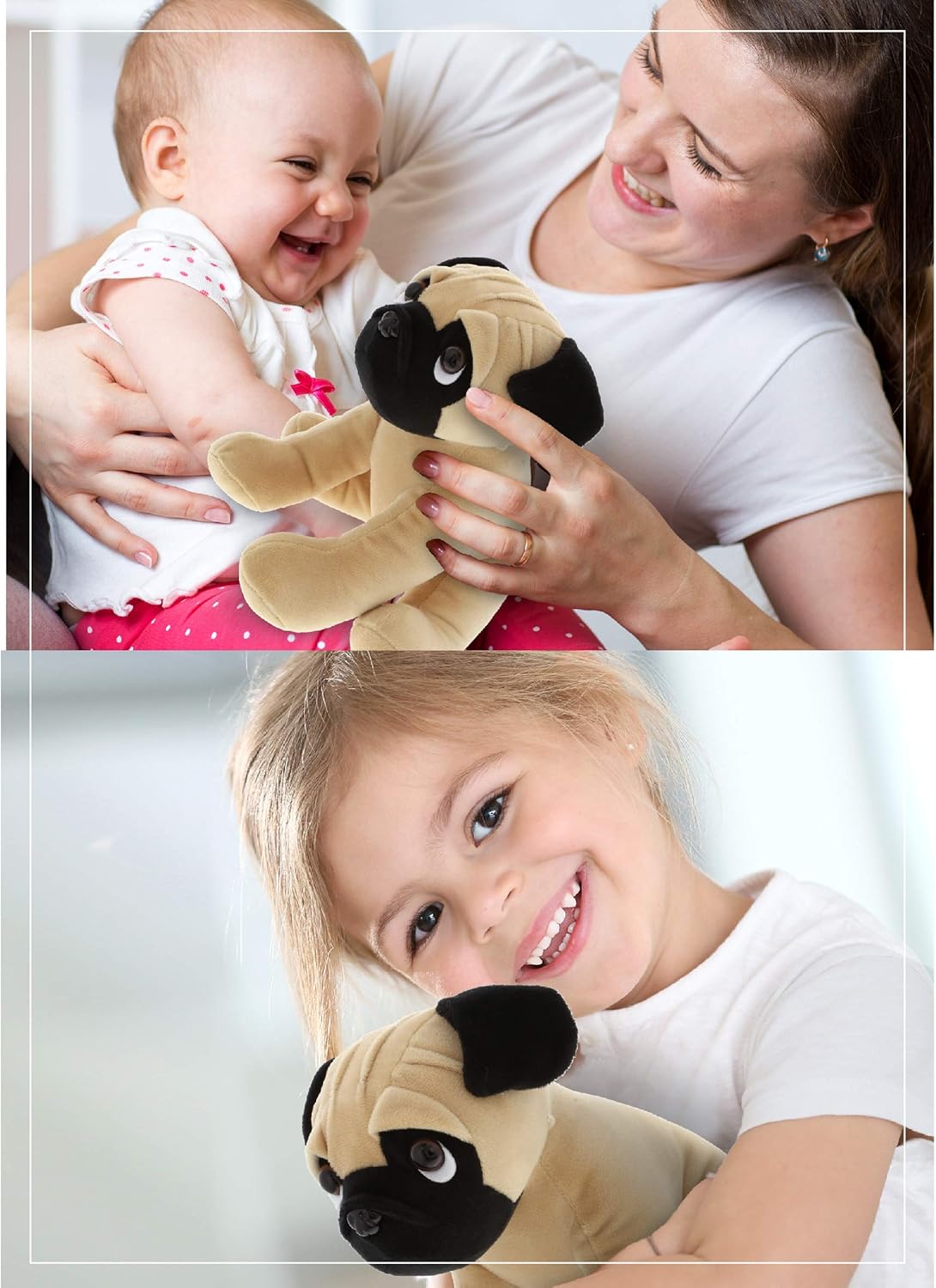 DolliBu Sitting Pug Plush Toy - 8 Inches 1