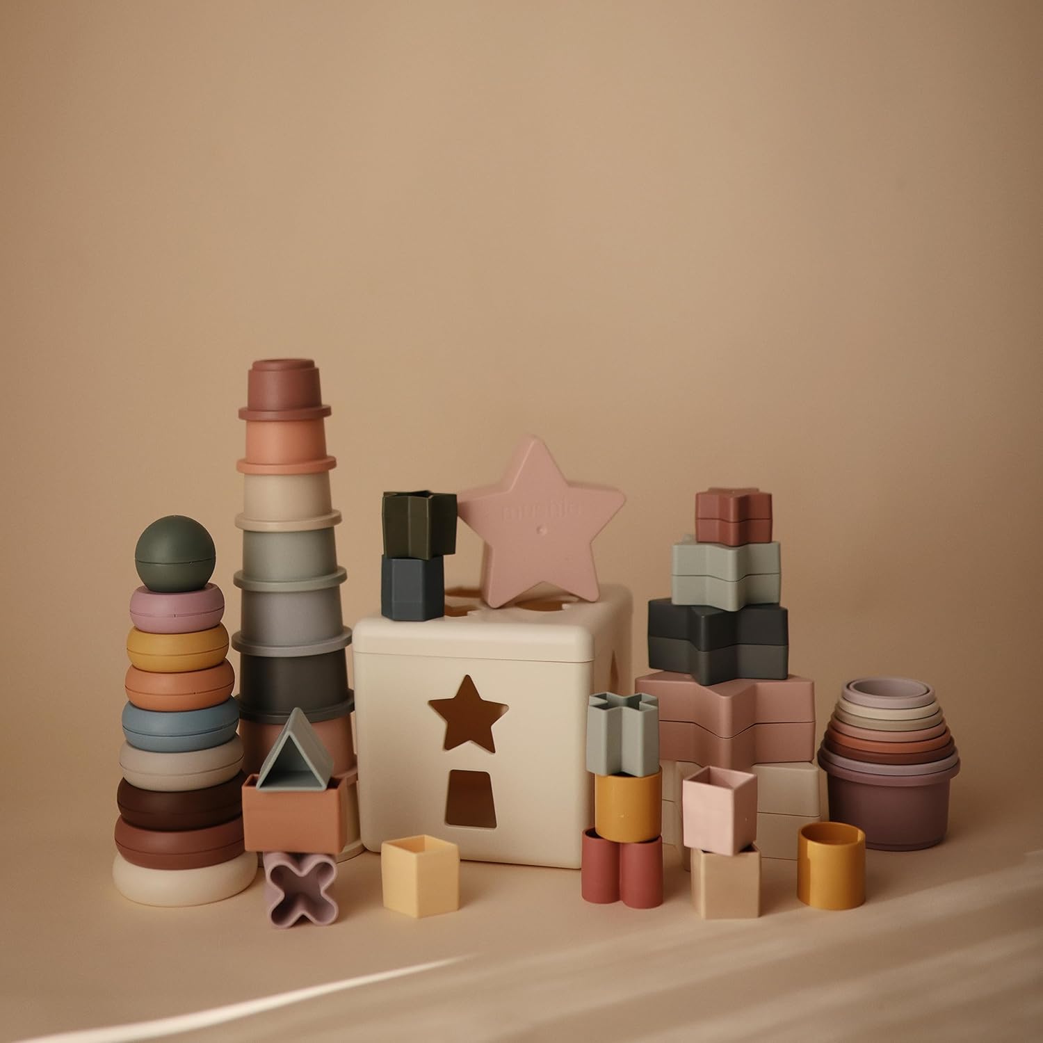 Mushie Stacking Cups Toy Danish Design 1