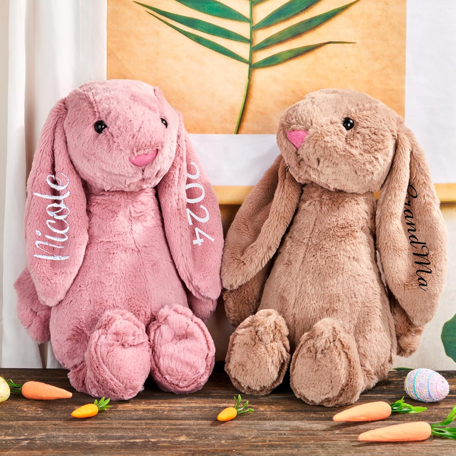 Personalized Valentines Bunny with Embroidered Name