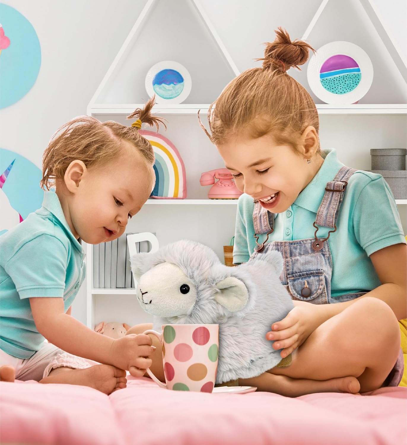 DolliBu White Sheep Stuffed Animal 115 Inches