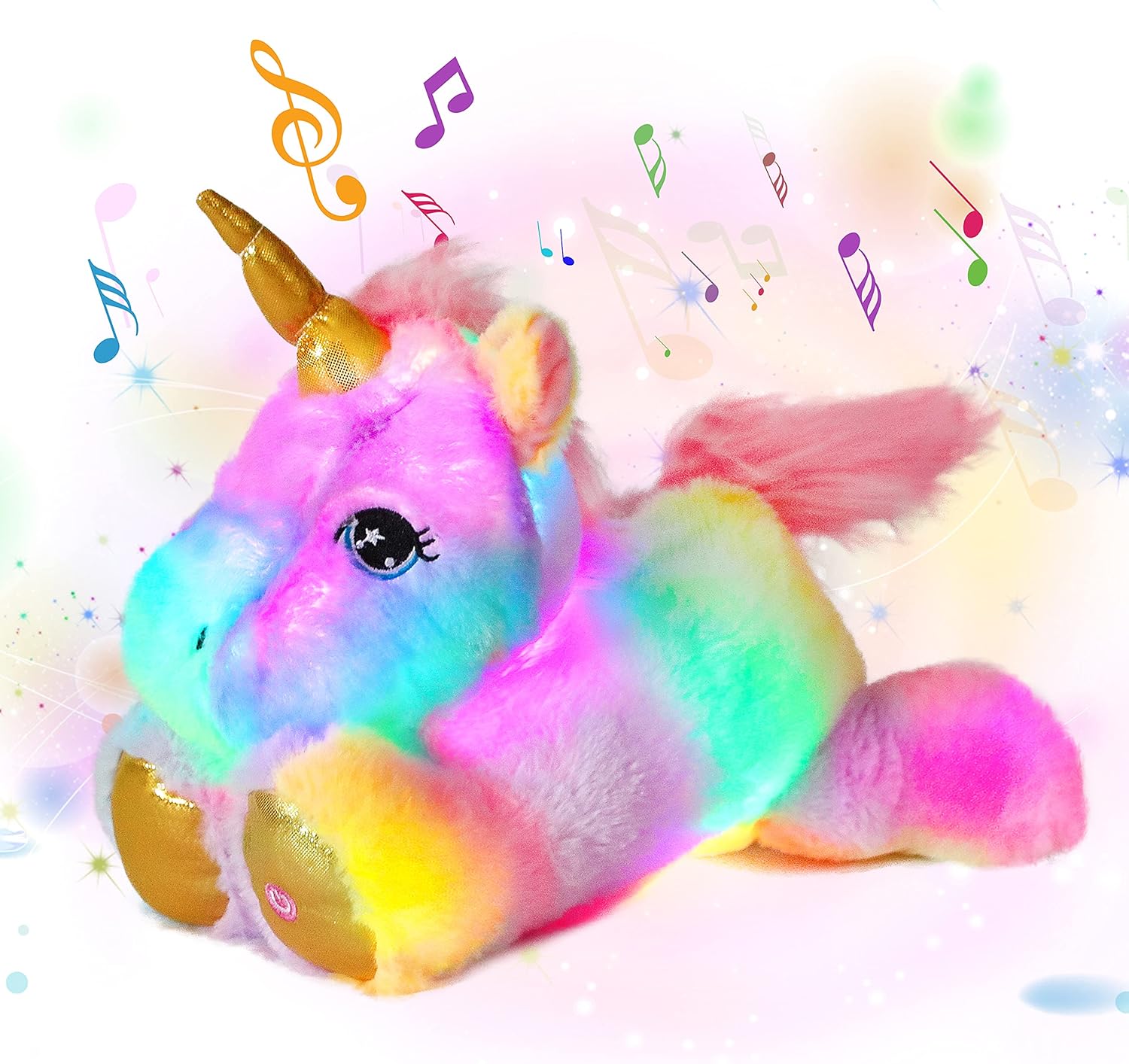 Cuteoy Musical Glowing Unicorn Plush Toy 13 Inch