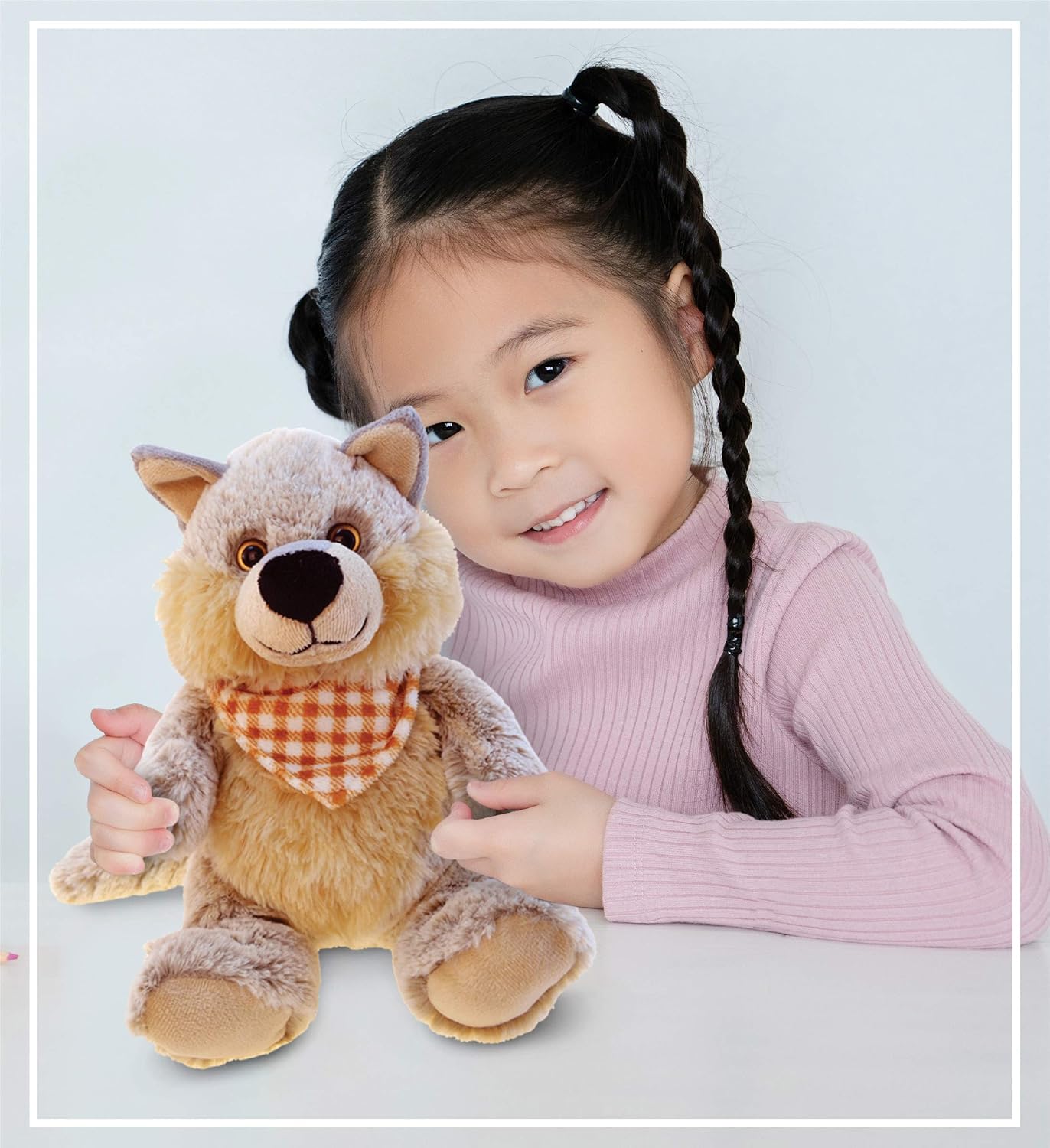 Puzzled DolliBu Plush Wolf Stuffed Animal - 9 Inches