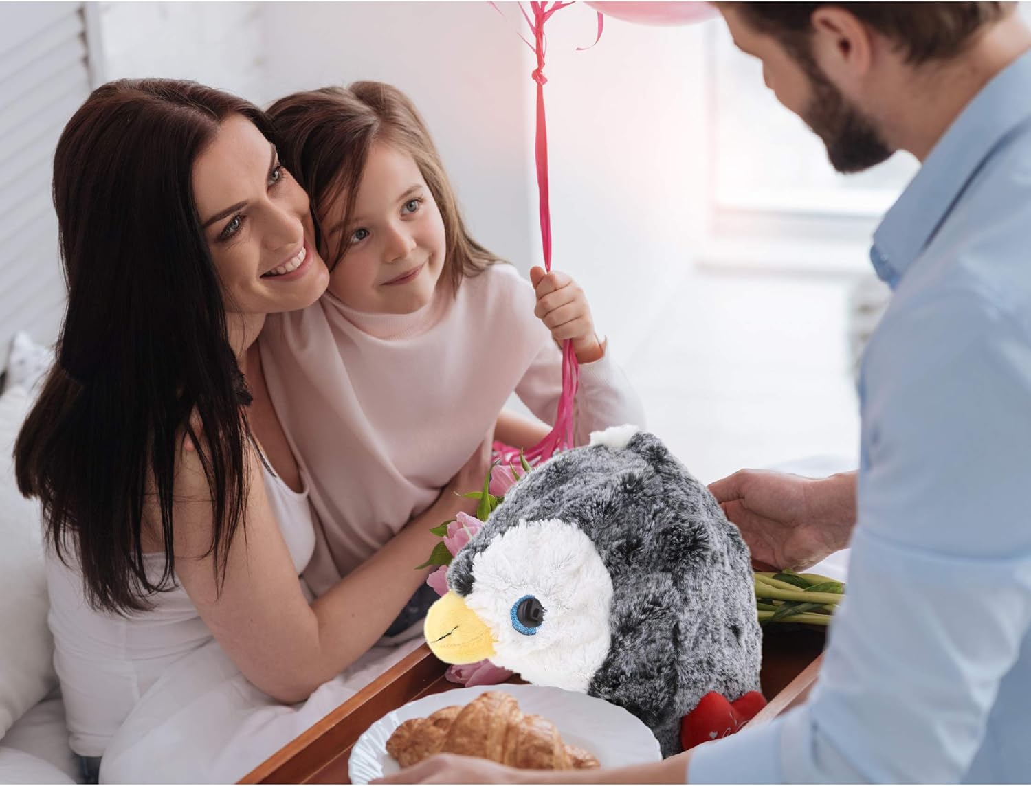 DolliBu I Love You Penguin Plush Hat with Name Personalization