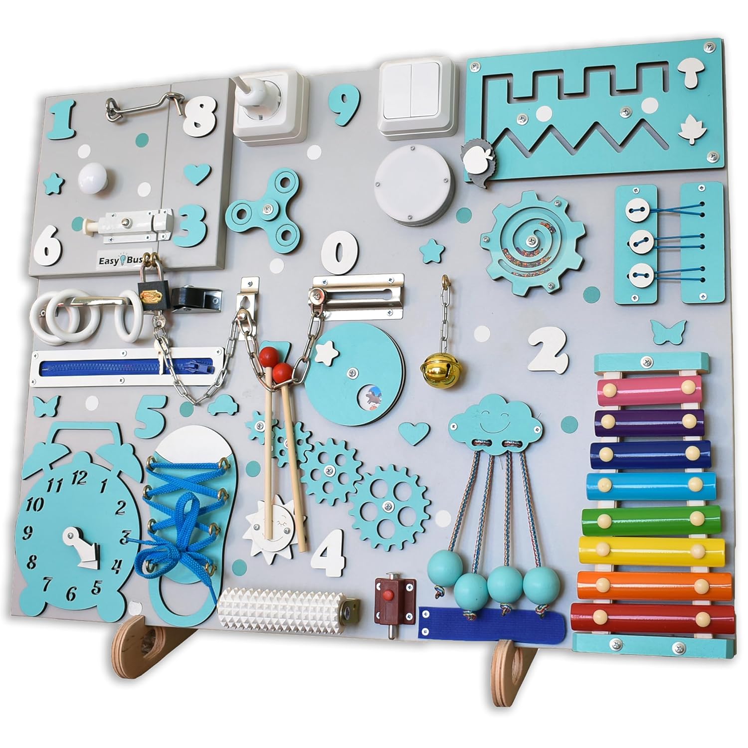 Montessori Busy Board for Toddlers 1-3 Year Old
