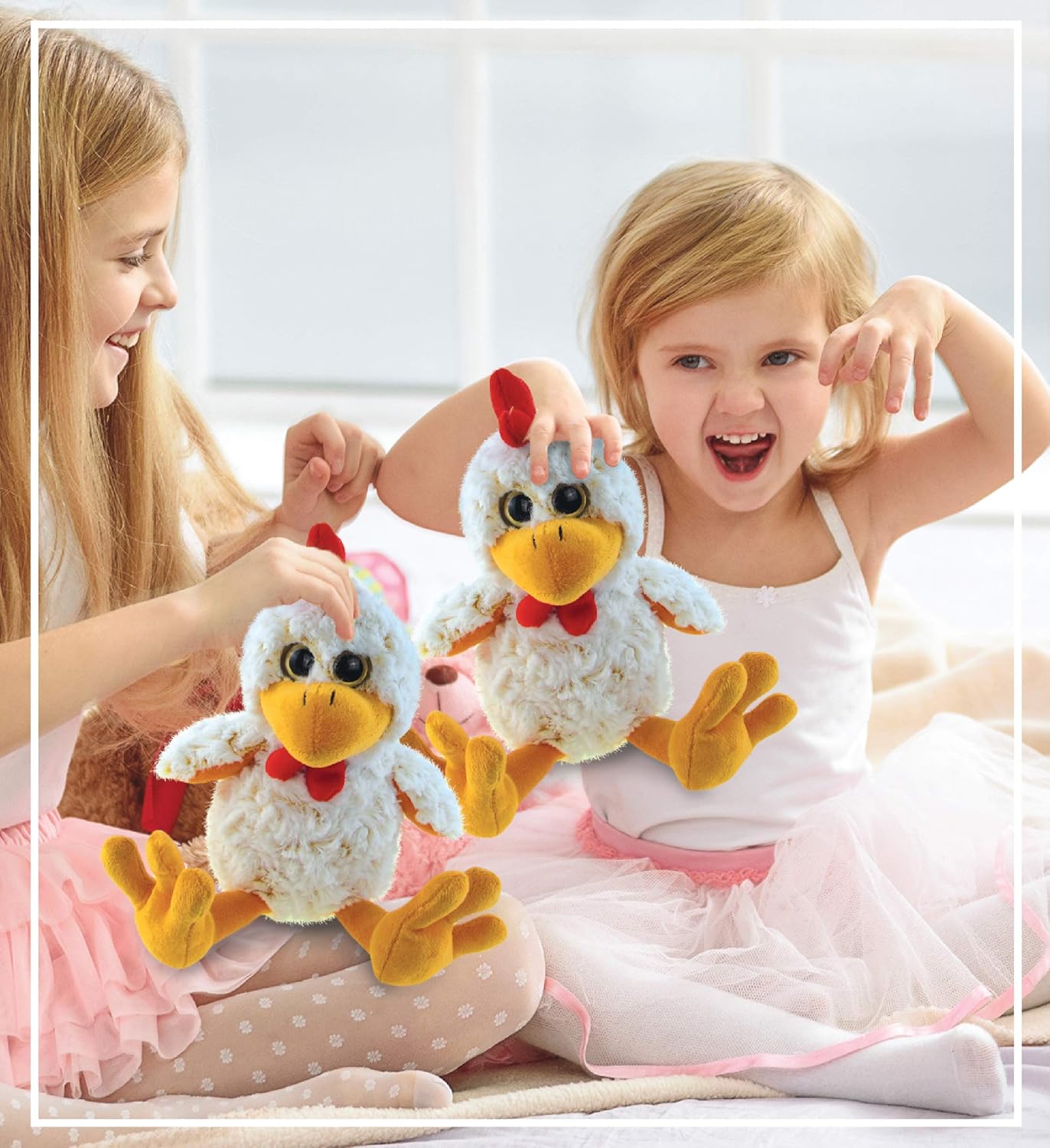 Puzzled DolliBu Plush Rooster - 9 Inch Huggable Sitting Toy