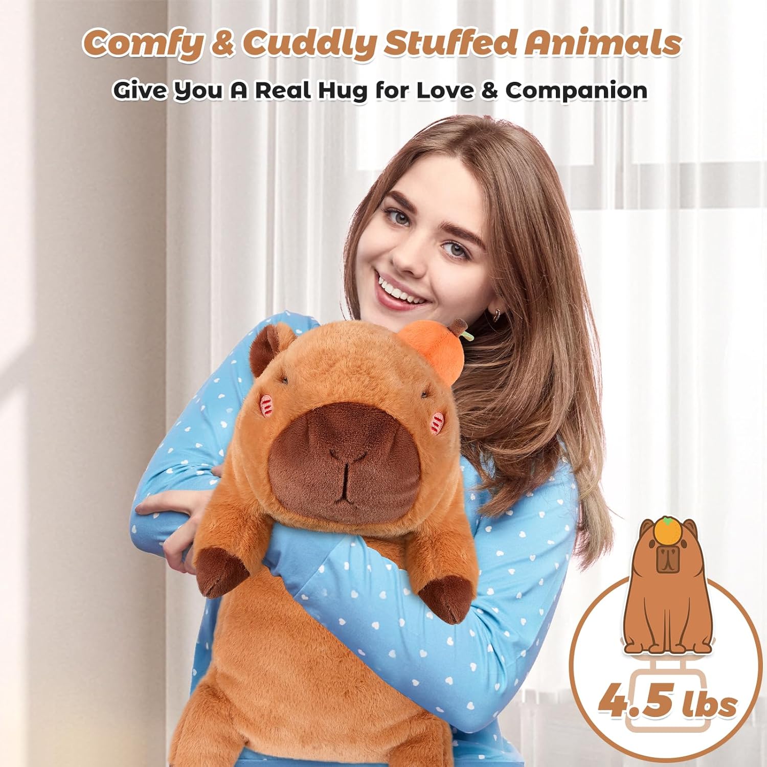 Bobbie Laxi 25 Inch Capybara Weighted Plush
