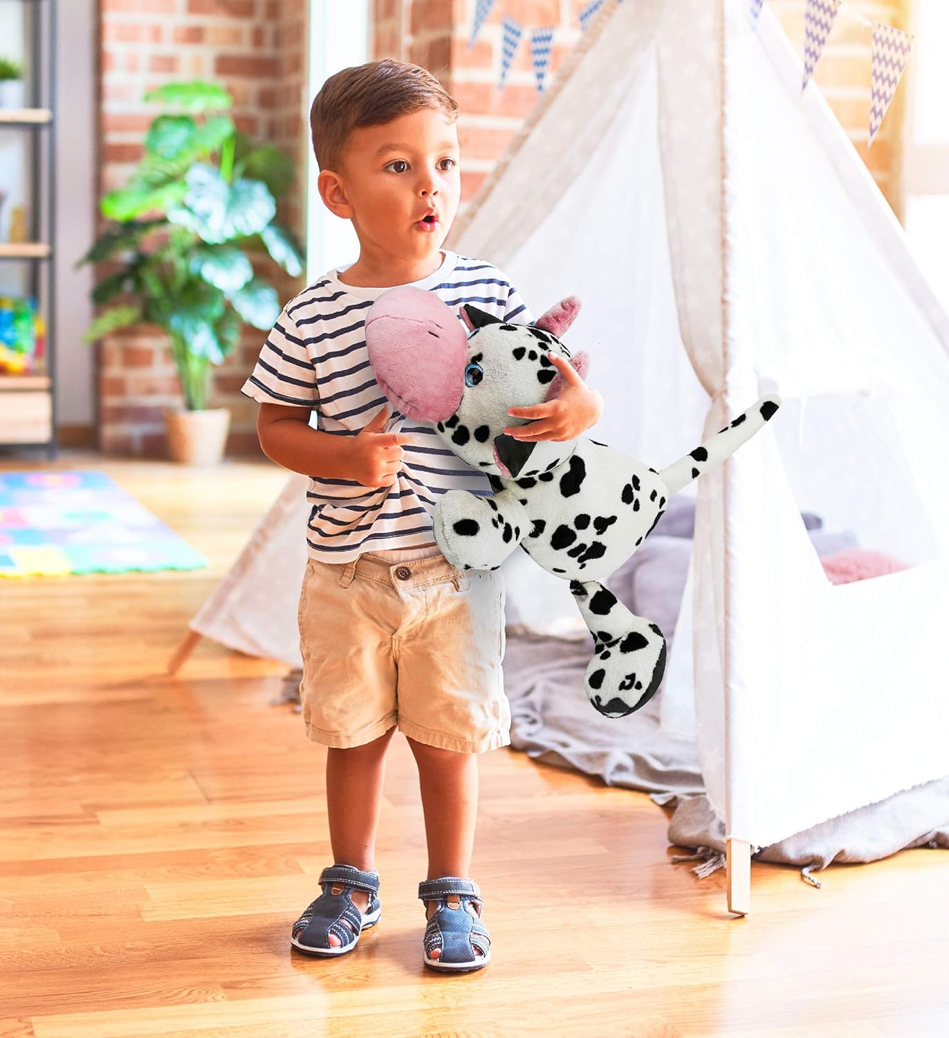 DolliBu Plush Cow Pillow 27 Inch Huggable