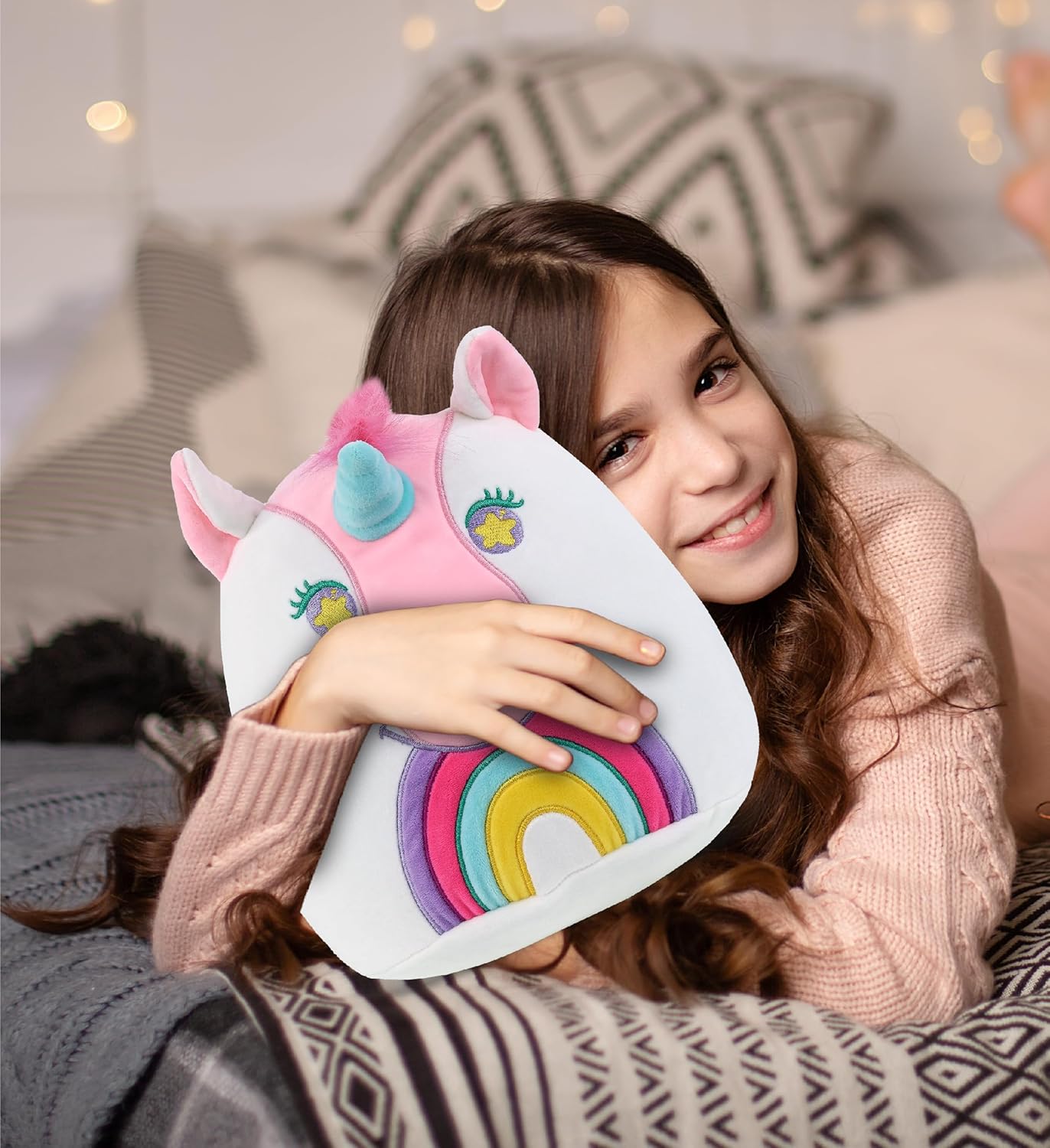 DolliBu Snug-Mooshies Unicorn Plush Toy - 10 Inch