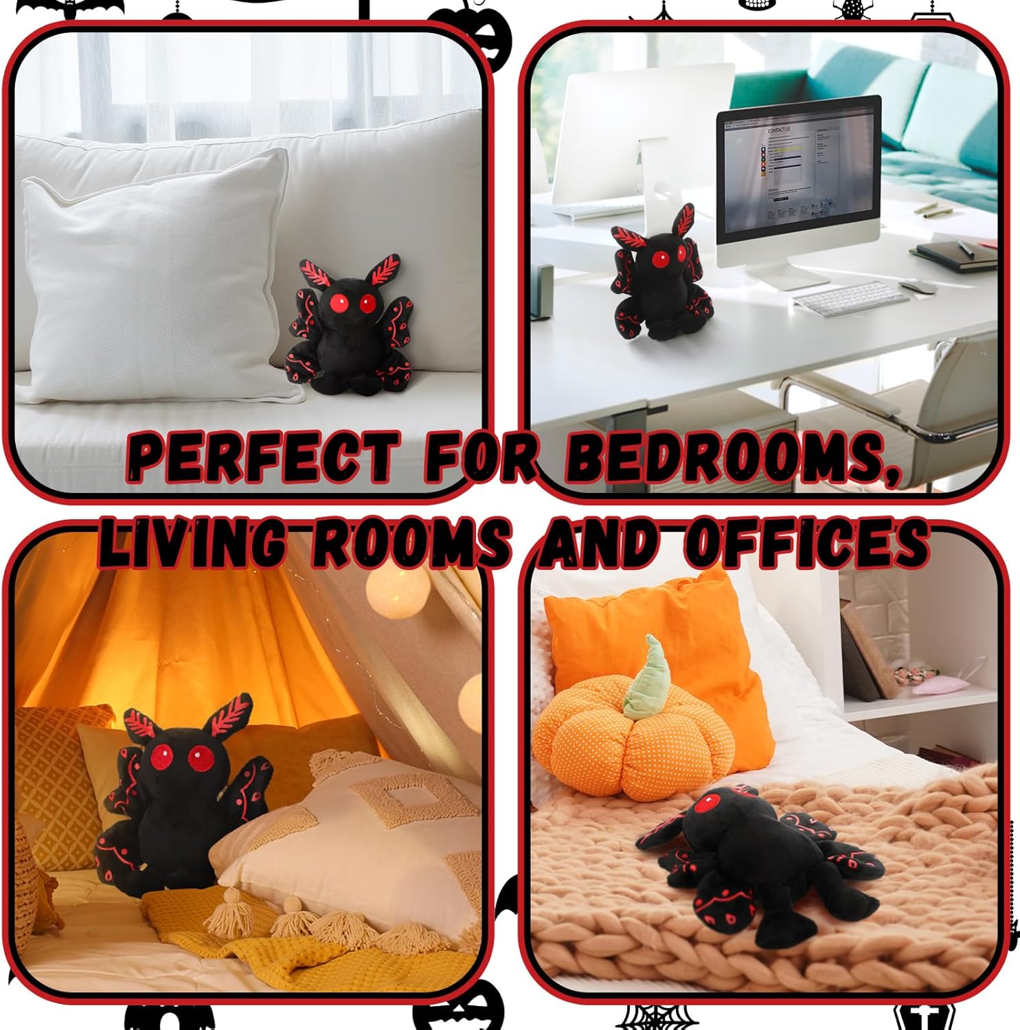 Jenaai Mothman Plush Toy - Halloween Costume Gift for Kids and Adults