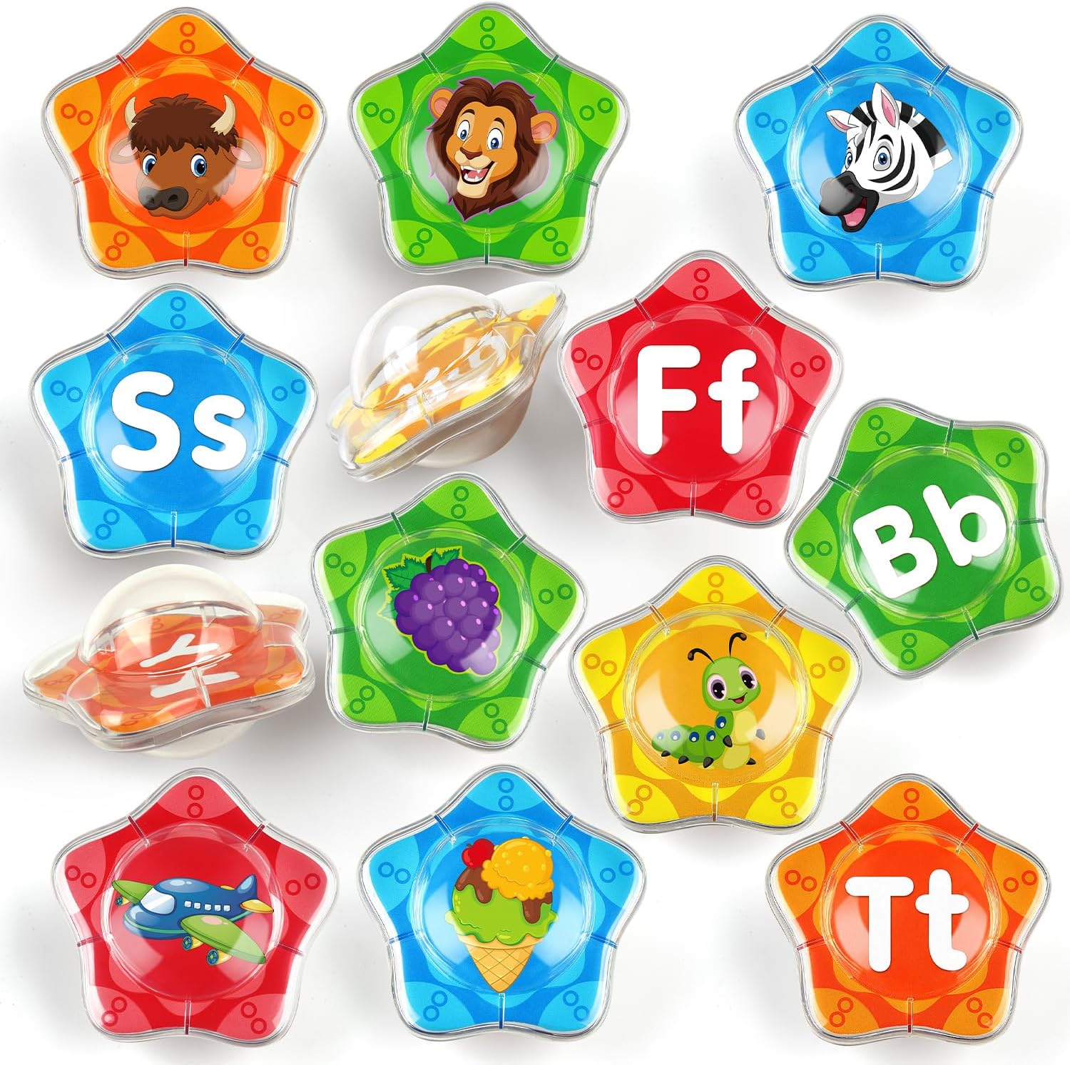 Coogam 26pcs Starfish Floating Alphabet Letters Bath Toy Set