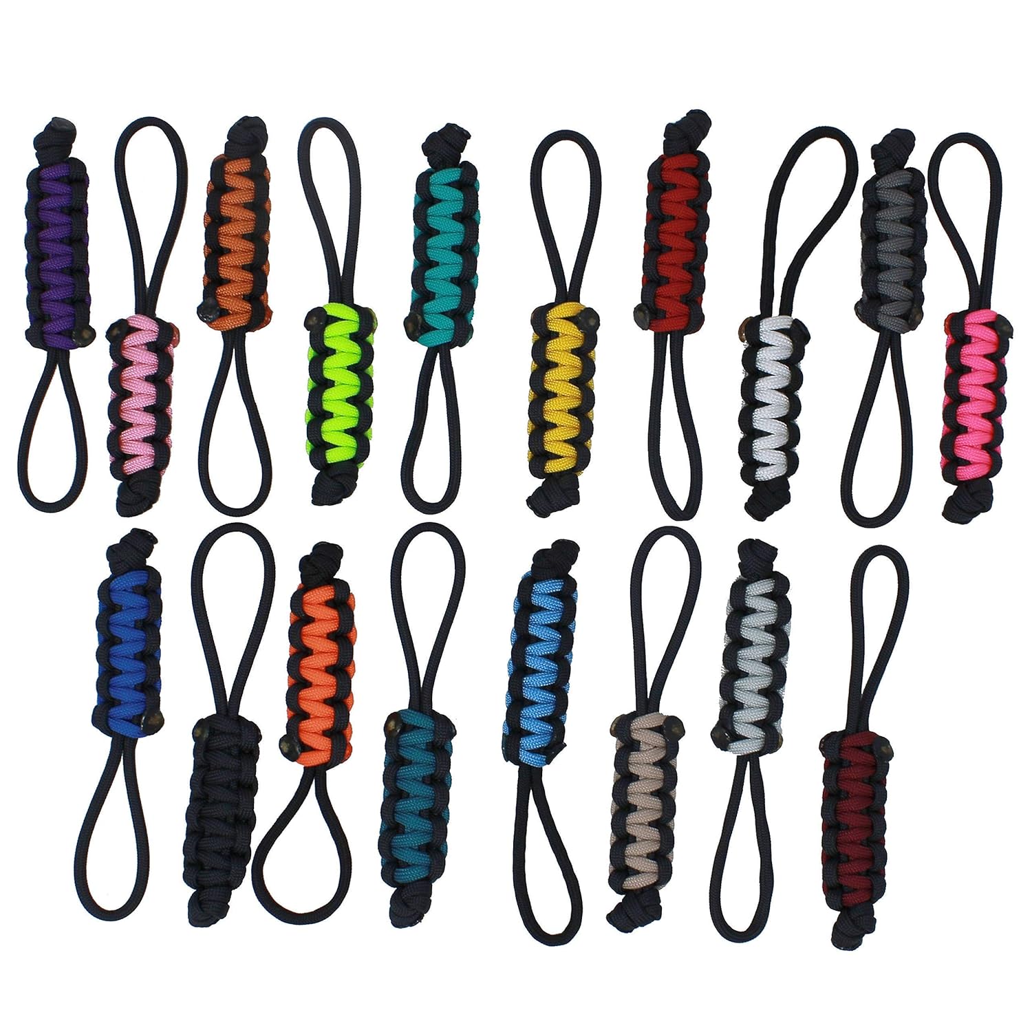 BGTV BubbasGarageTv Large Heavy Duty Paracord Zipper Pulls