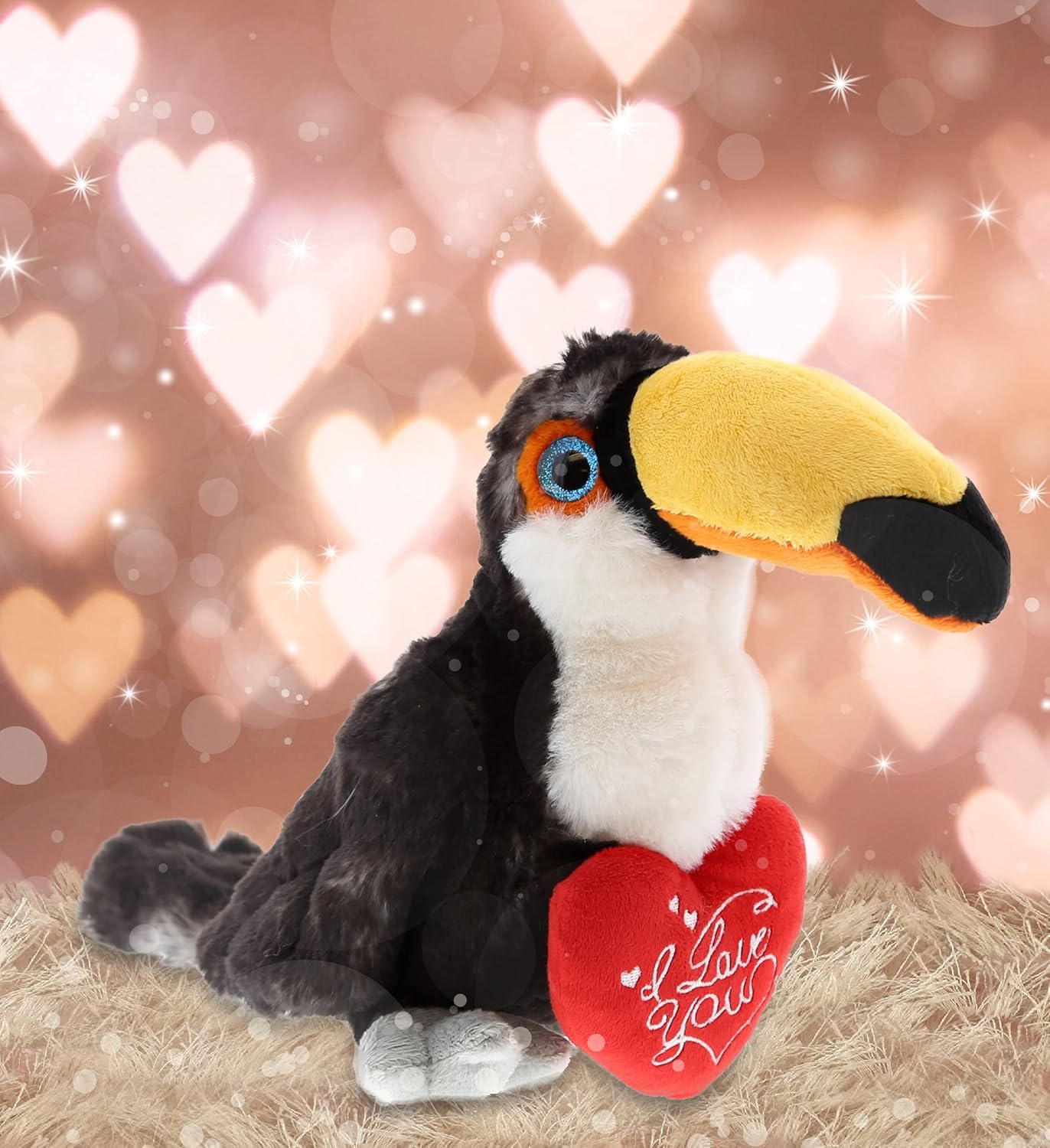DolliBu I Love You Valentine Plush Toucan 8 Inches